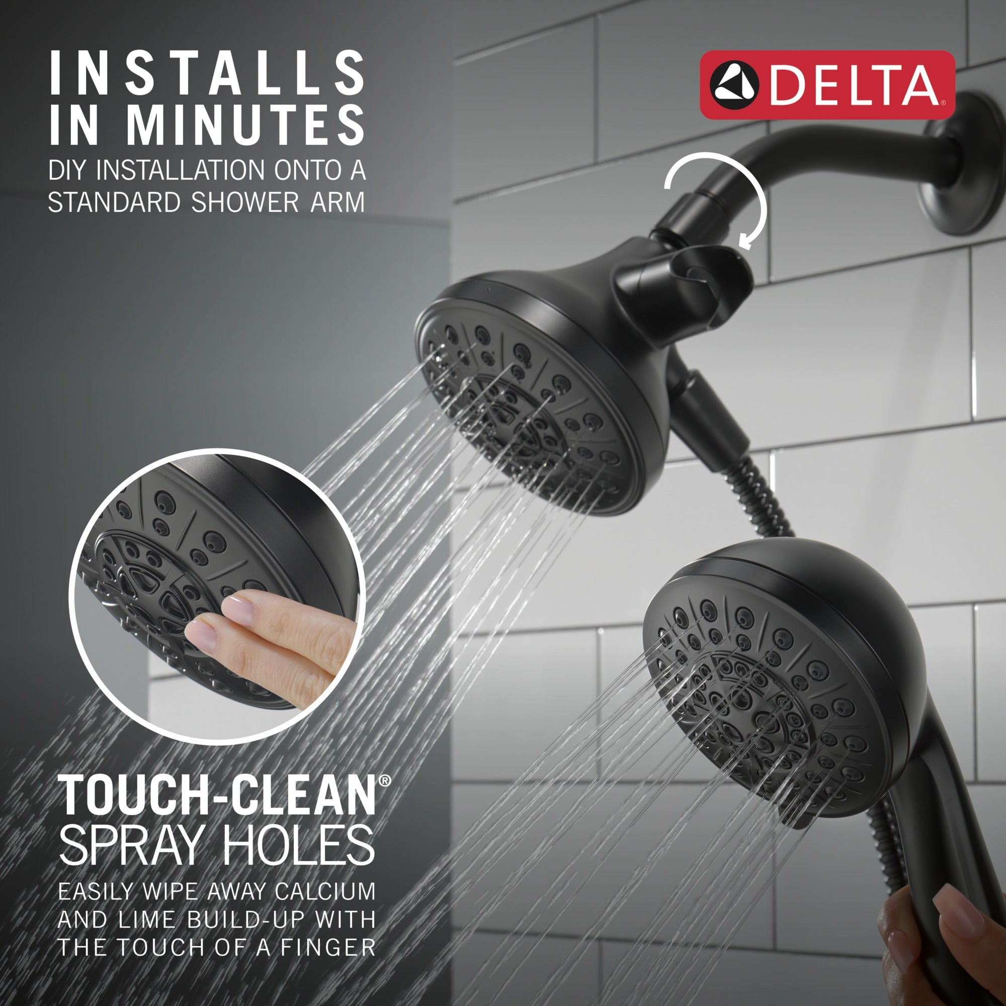 Delta Universal Showering Components 5 function Combo Pack with Anywhere Mount