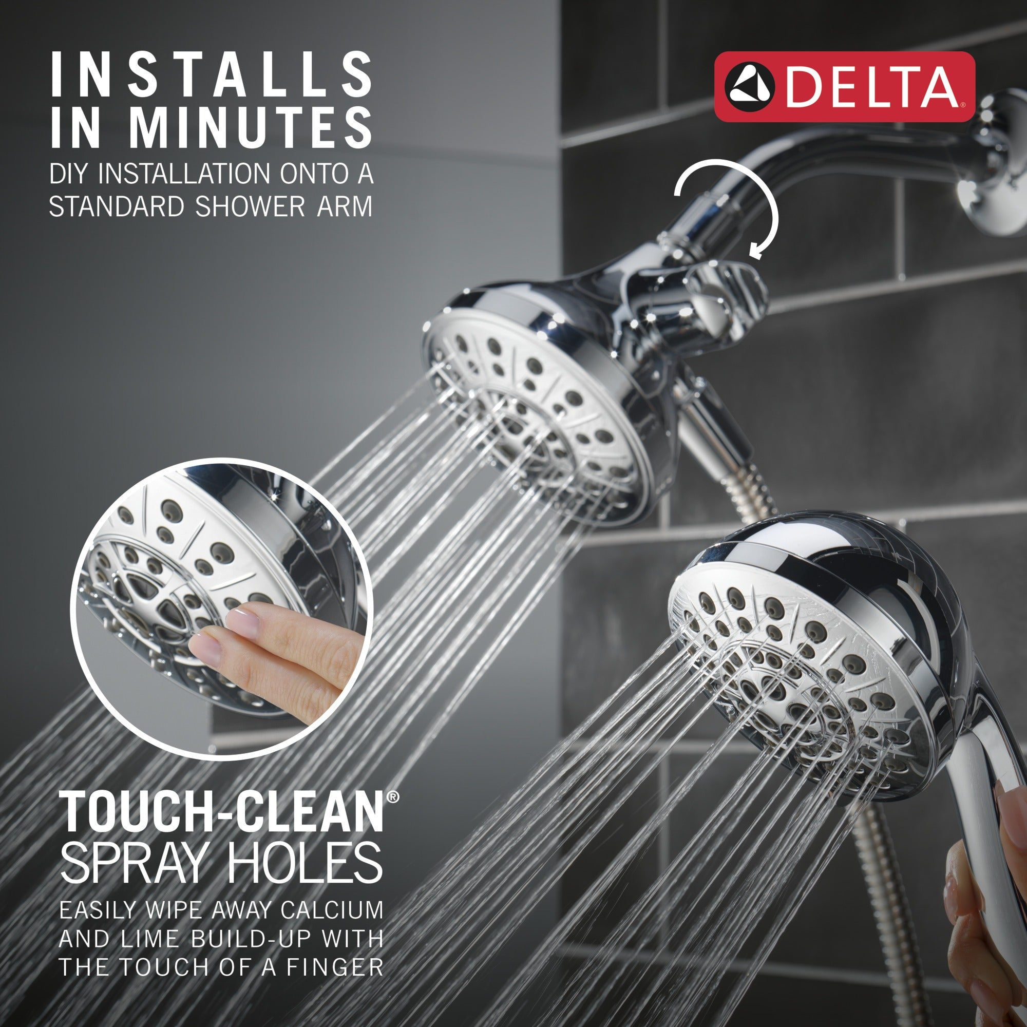 Delta Universal Showering Components 5-Setting Combo Pack with Anywhere Mount