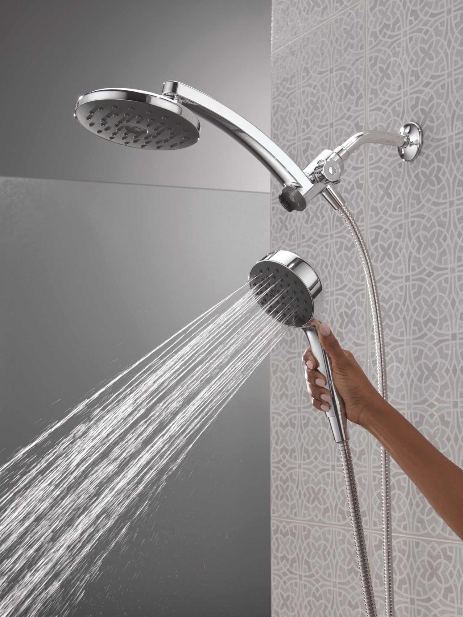 Delta Universal Showering Components PivotPro™ 3-in-1 Combination Shower with TouchClean® Spray Face