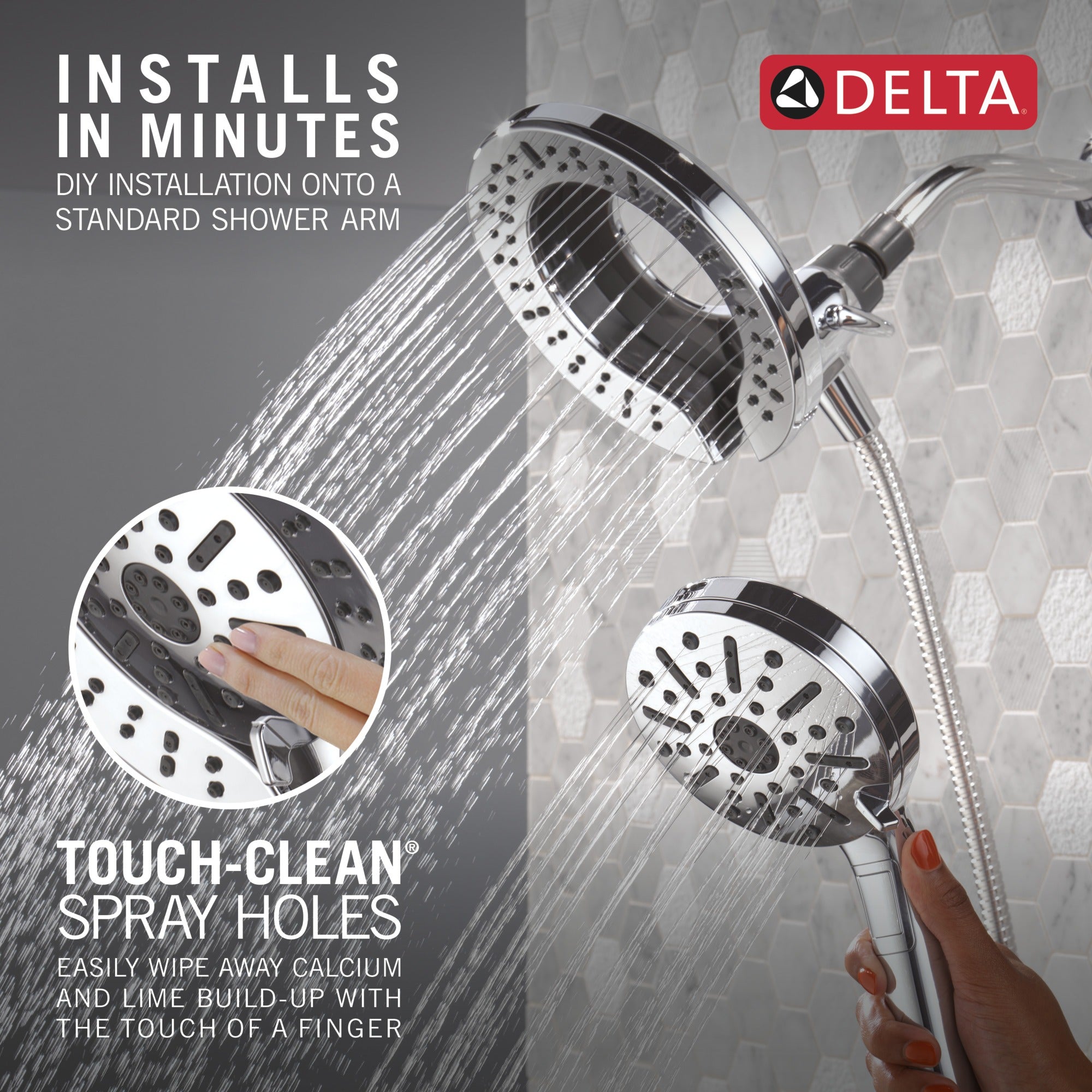Delta Universal Showering Components 6-Setting In2ition® with ProClean®