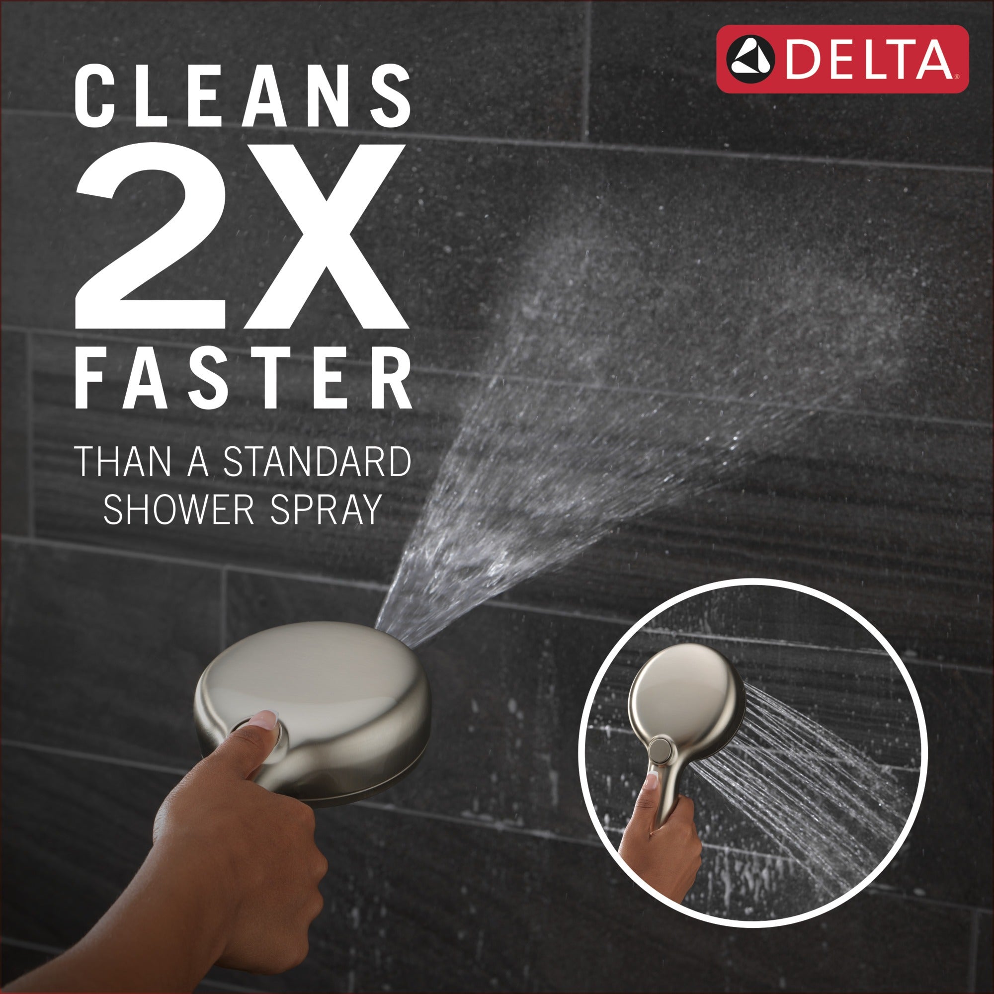 Delta Universal Showering Components 6-Setting Hand Shower with Cleaning Spray