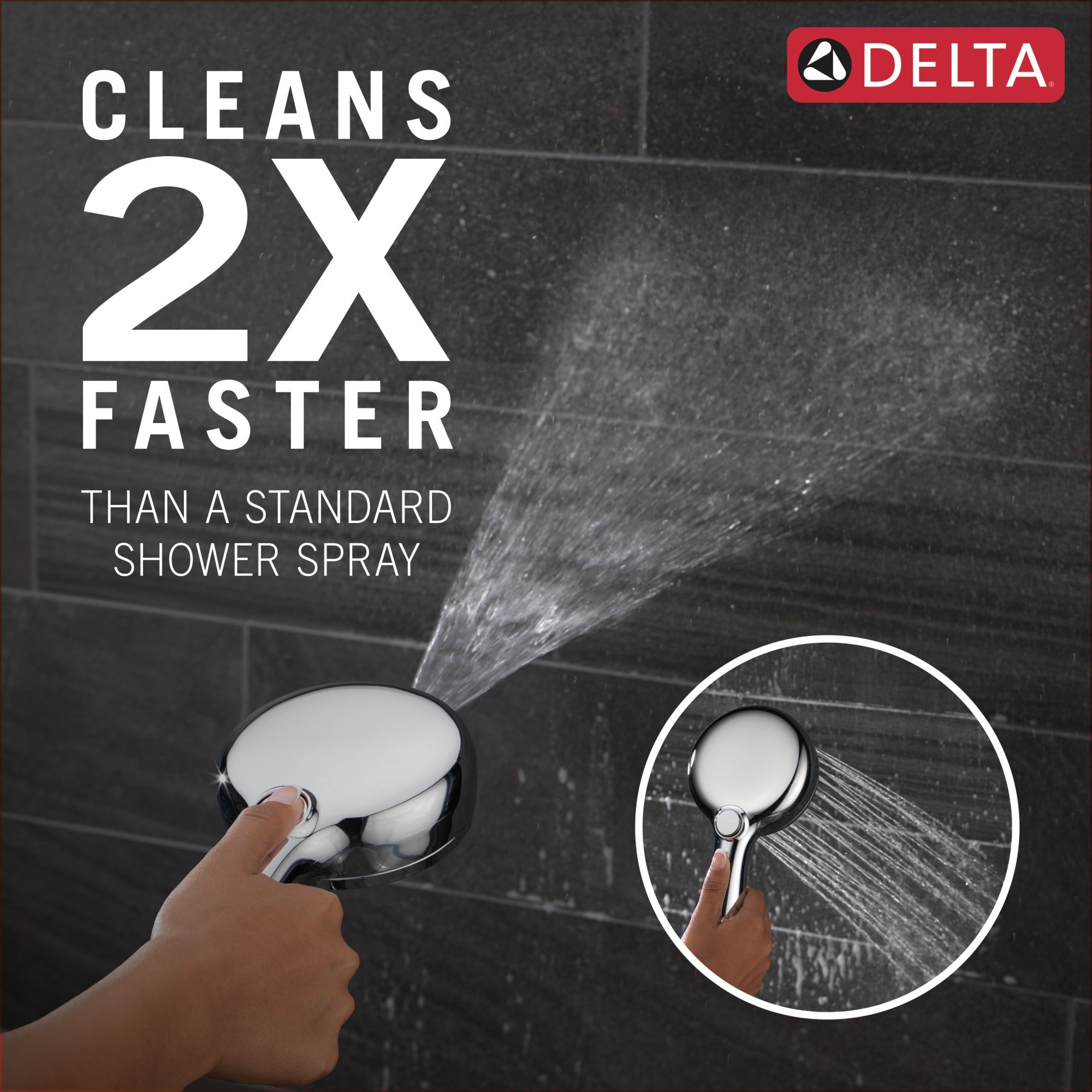 Delta Universal Showering Components 6-Setting Hand Shower with Cleaning Spray