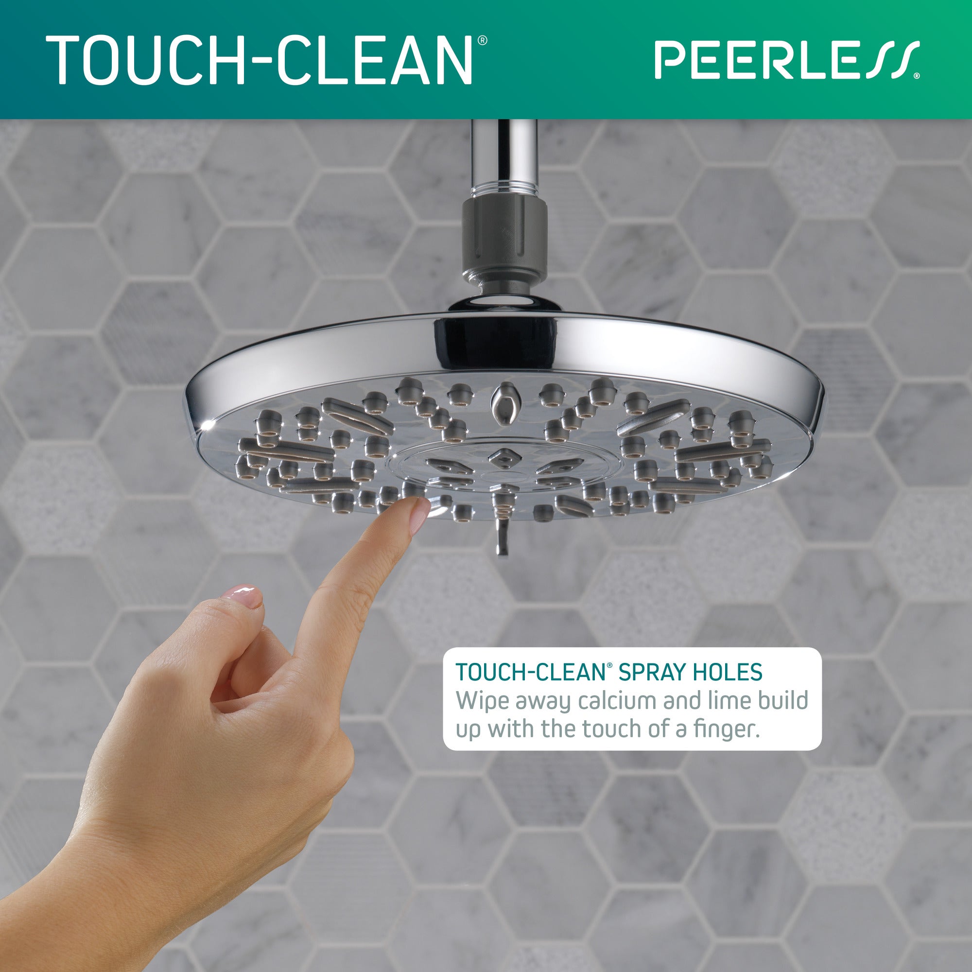 Peerless Universal Showering Components 3-Setting 7 Inch Shower Head