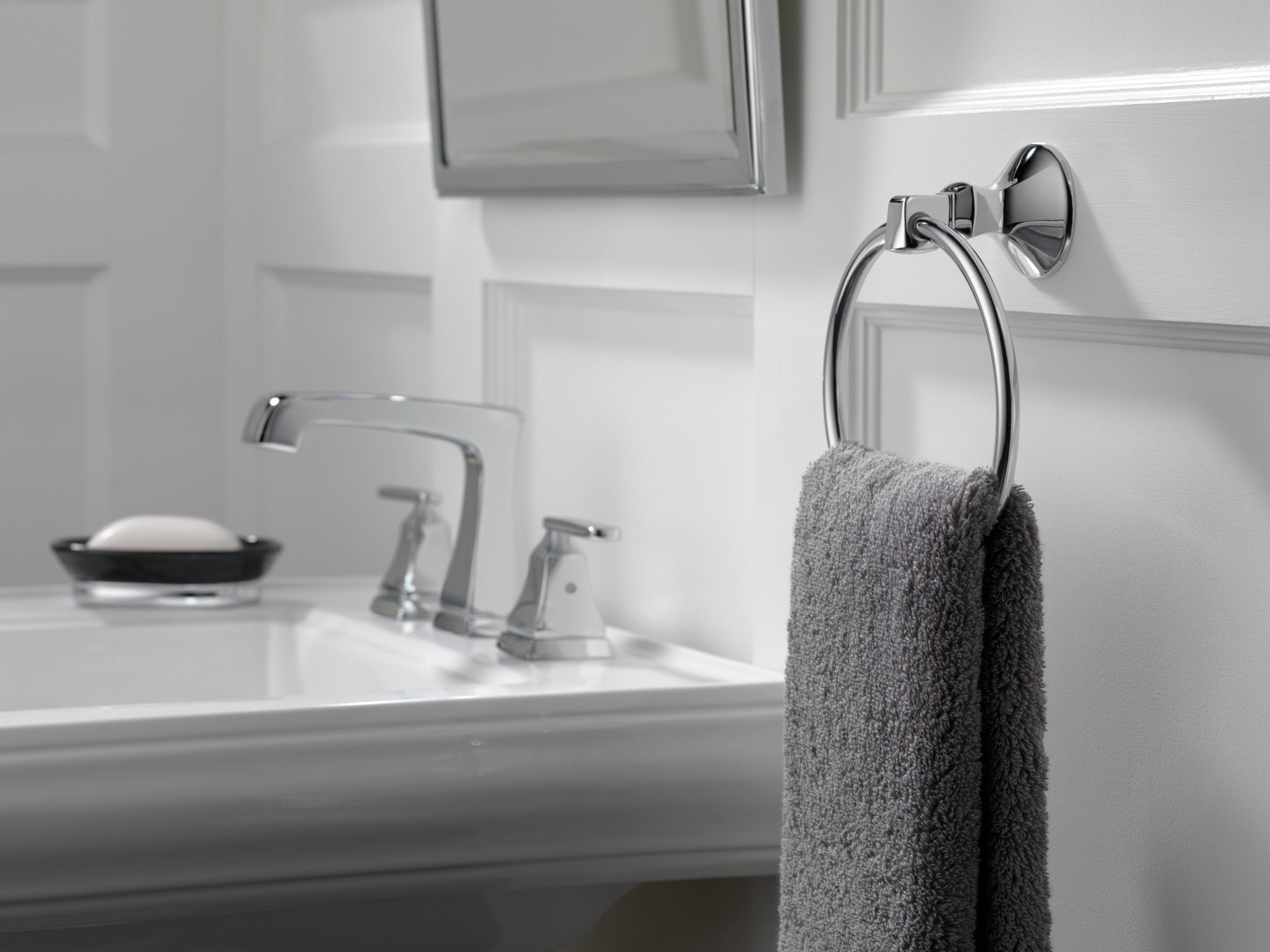 Delta Ashlyn® Two Handle Widespread Bathroom Faucet with EZ Anchor®