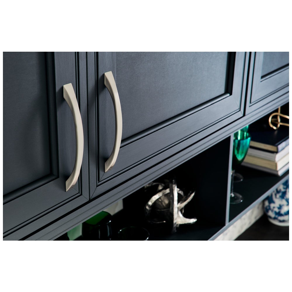 Hardware Resources 96 mm Center-to-Center Satin Nickel Flared Philip Cabinet Pull