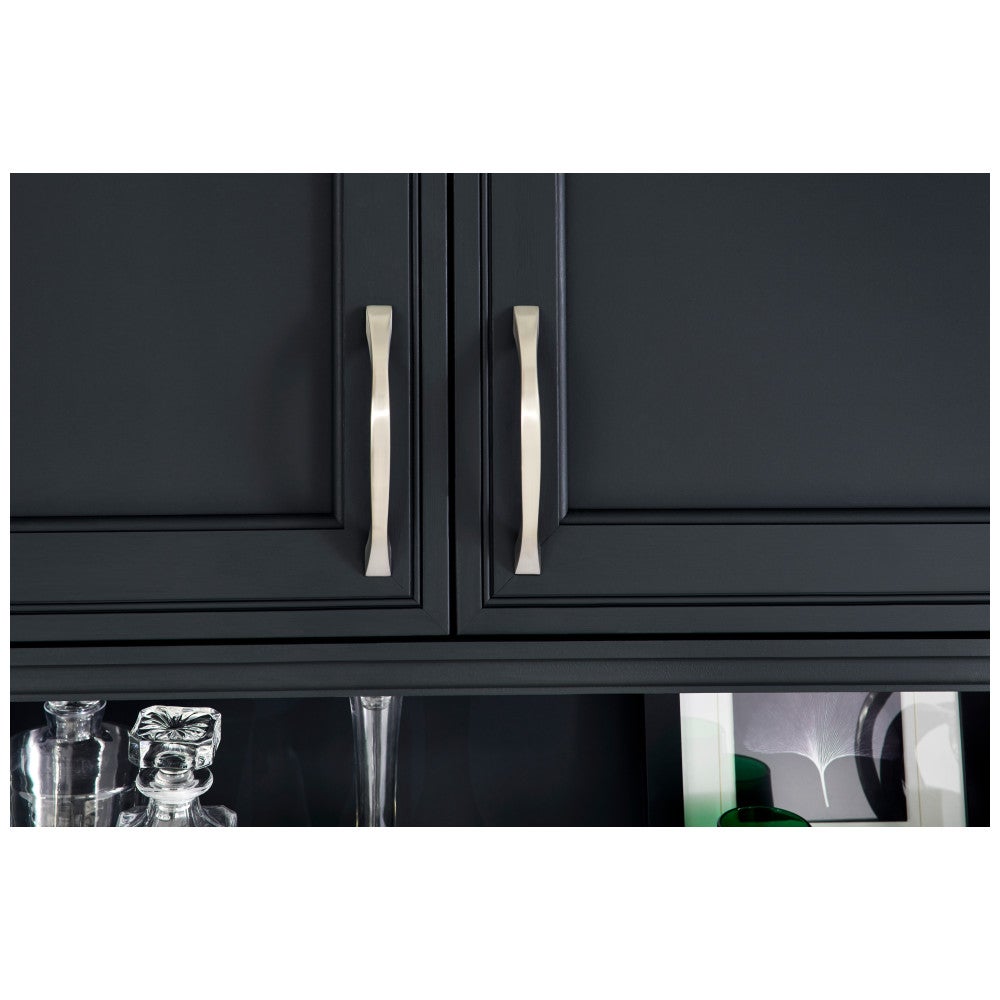 Hardware Resources 96 mm Center-to-Center Satin Nickel Flared Philip Cabinet Pull