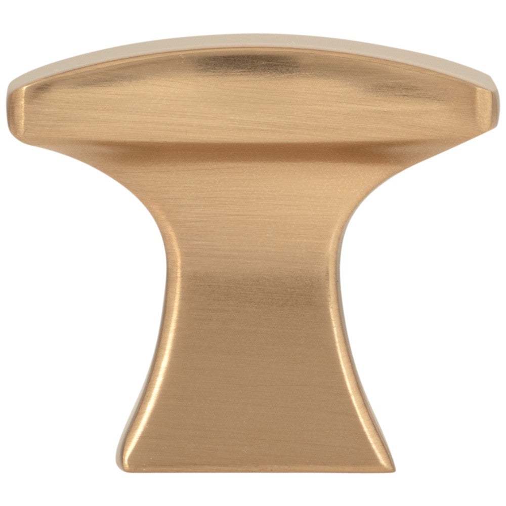Hardware Resources 1-1/4" Overall Length Satin Nickel Flared Philip Cabinet Knob