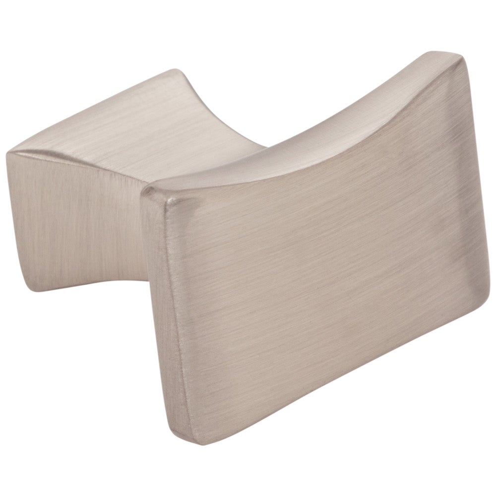 Hardware Resources 1-1/4" Overall Length Satin Nickel Flared Philip Cabinet Knob
