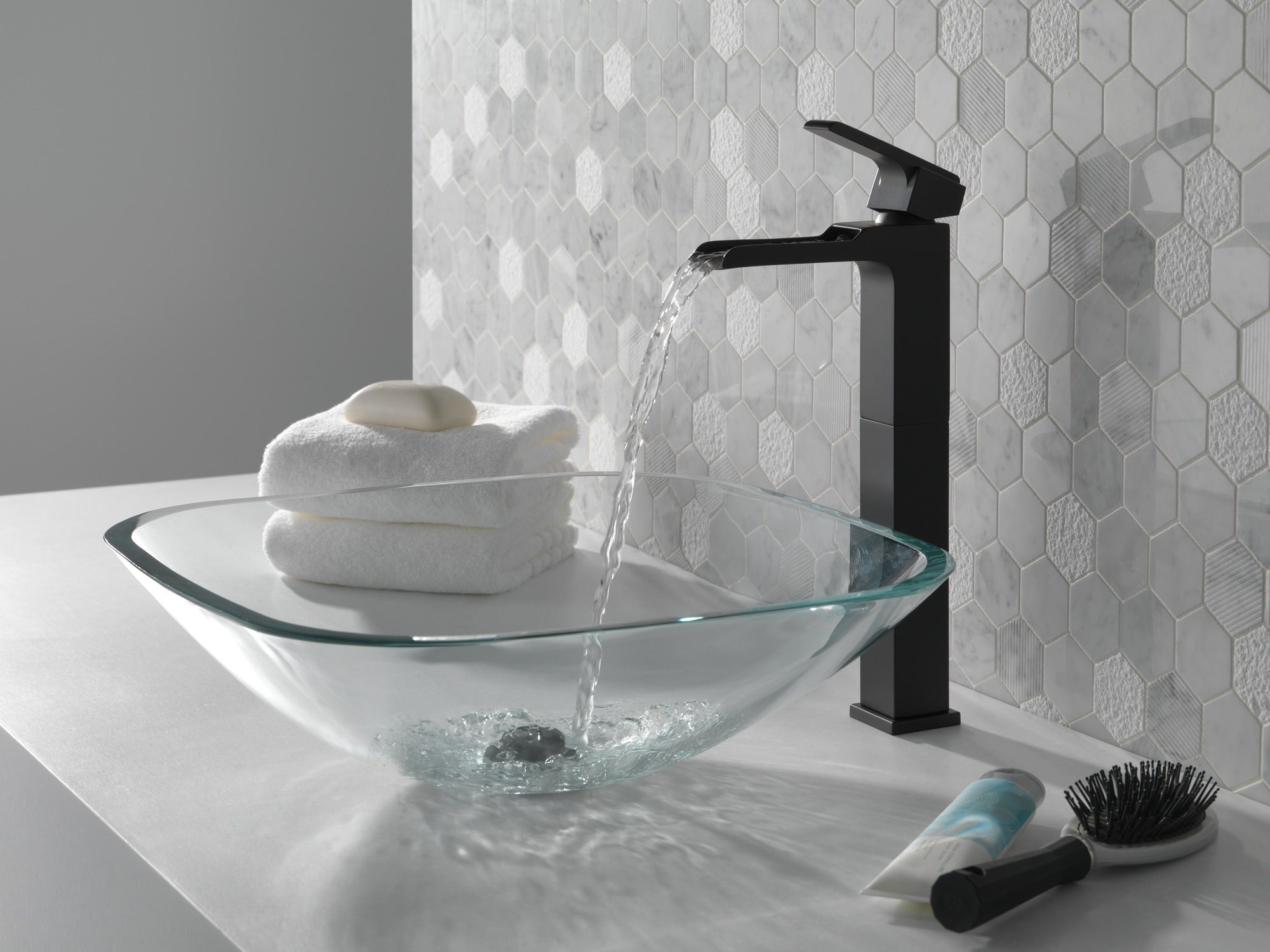 Delta Ara® Single Handle Vessel Channel Bathroom Faucet