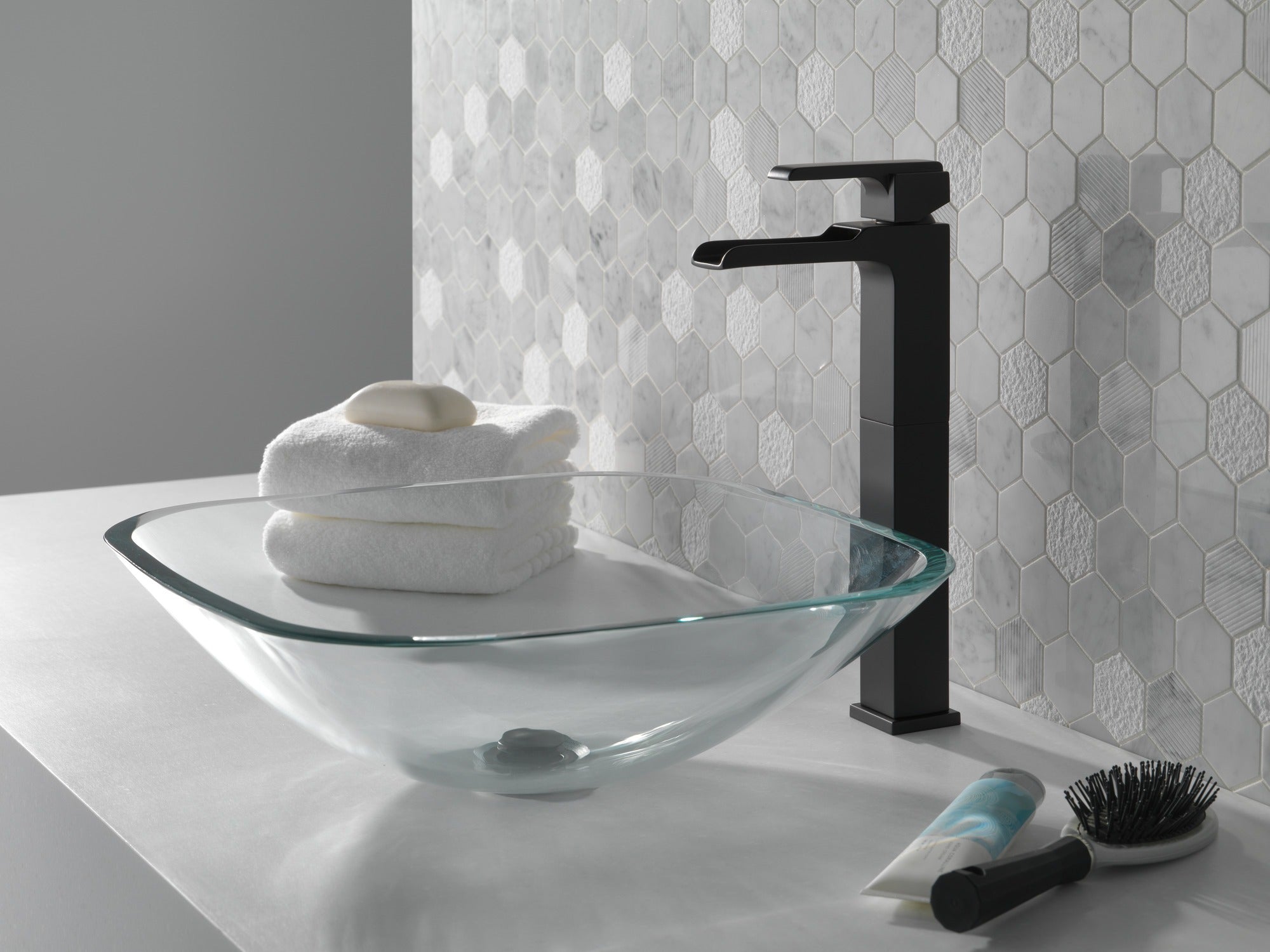 Delta Ara® Single Handle Vessel Channel Bathroom Faucet