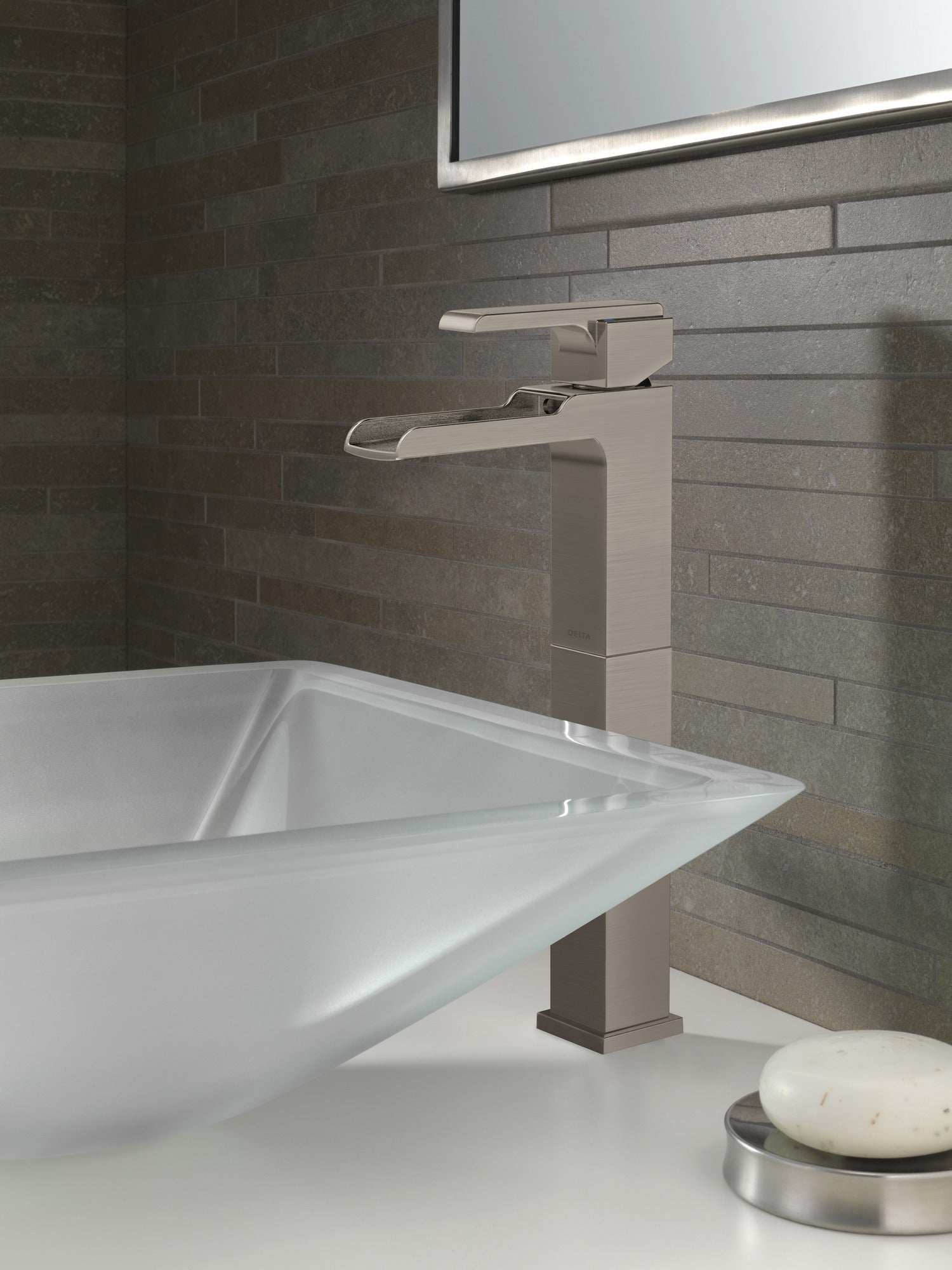 Delta Ara® Single Handle Vessel Channel Bathroom Faucet