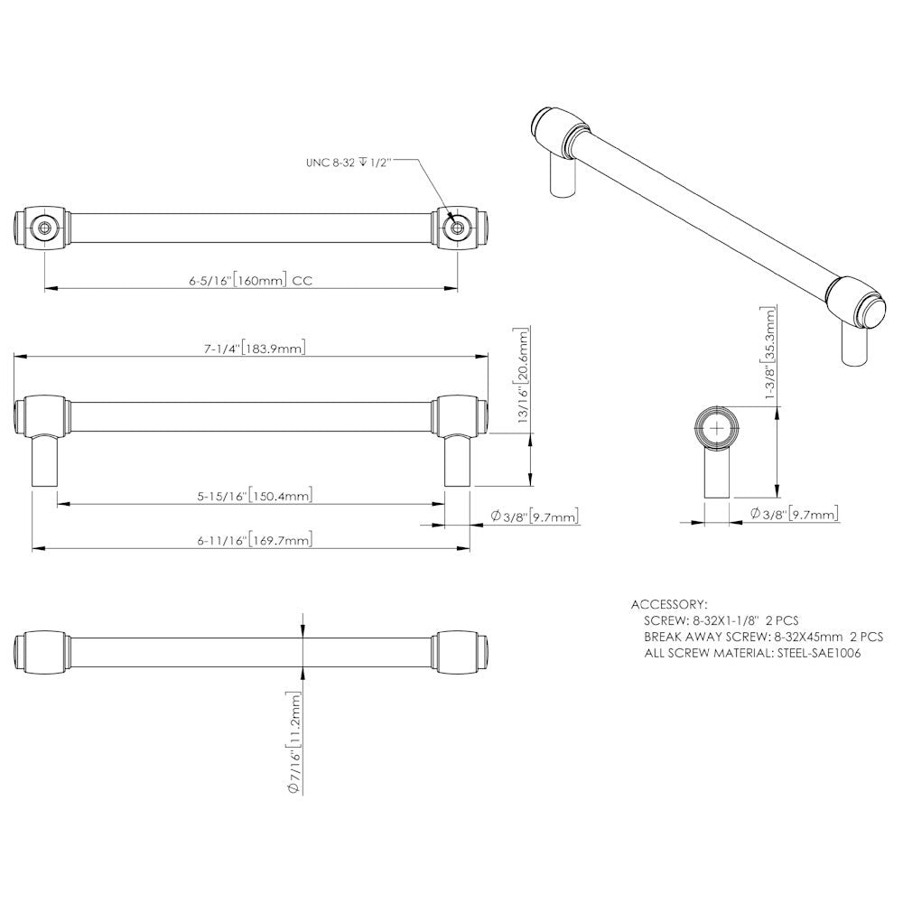 Hardware Resources 96 mm Center-to-Center Satin Nickel Carmen Cabinet Bar Pull
