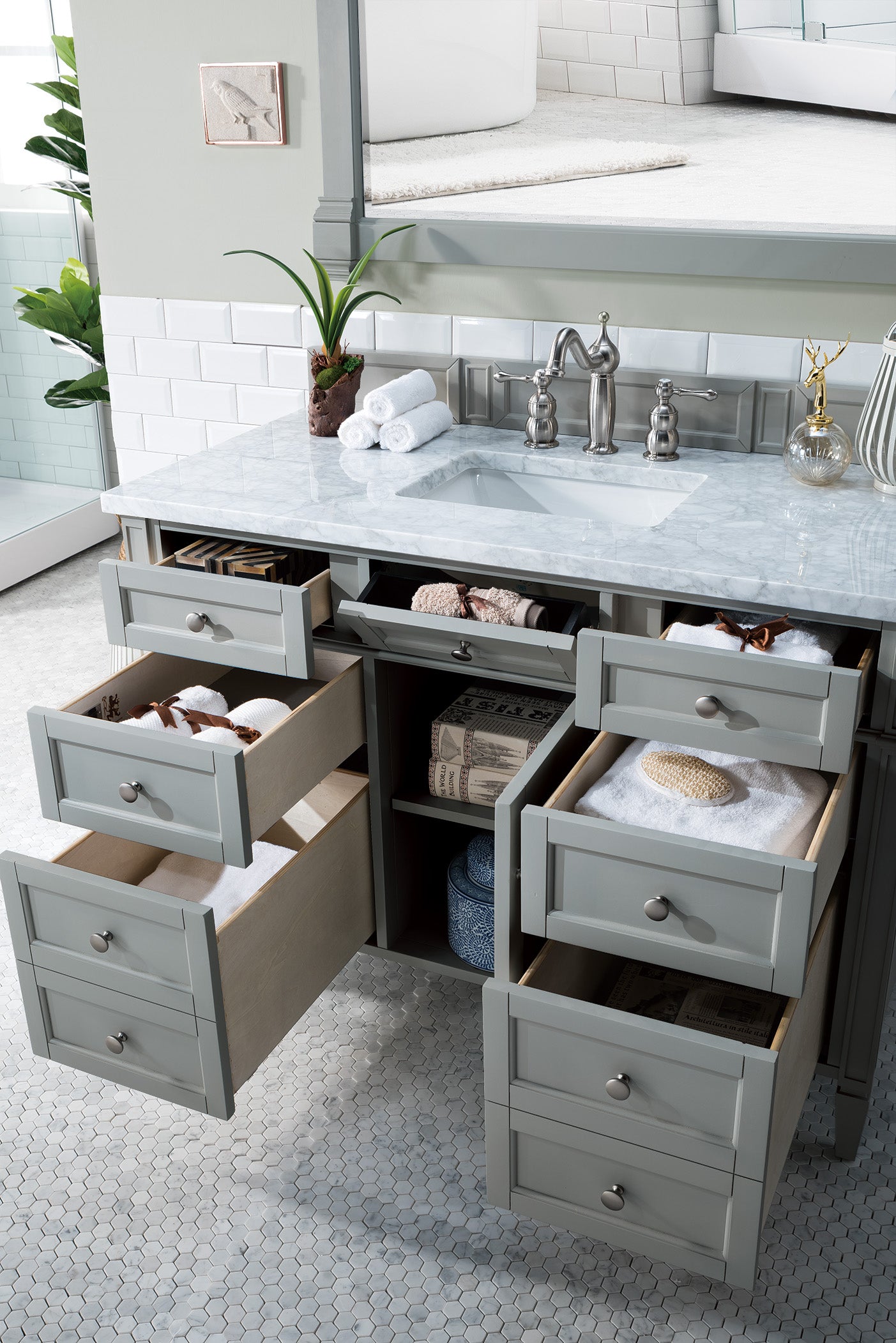 James Martin Brittany 48" Single Vanity in Urban Gray with 3cm Countertop