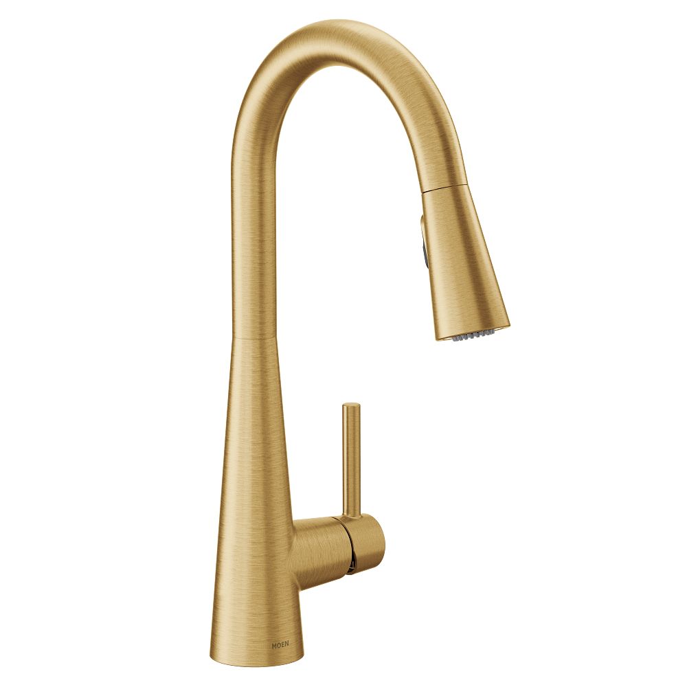Sleek One-Handle High Arc Pulldown Kitchen Faucet