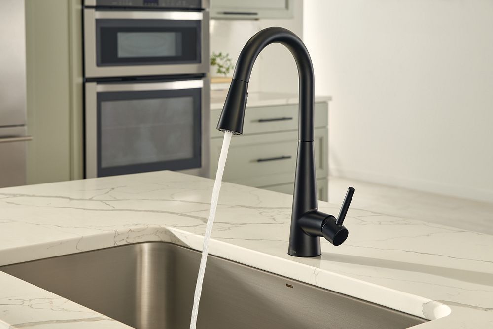 Sleek One-Handle High Arc Pulldown Kitchen Faucet