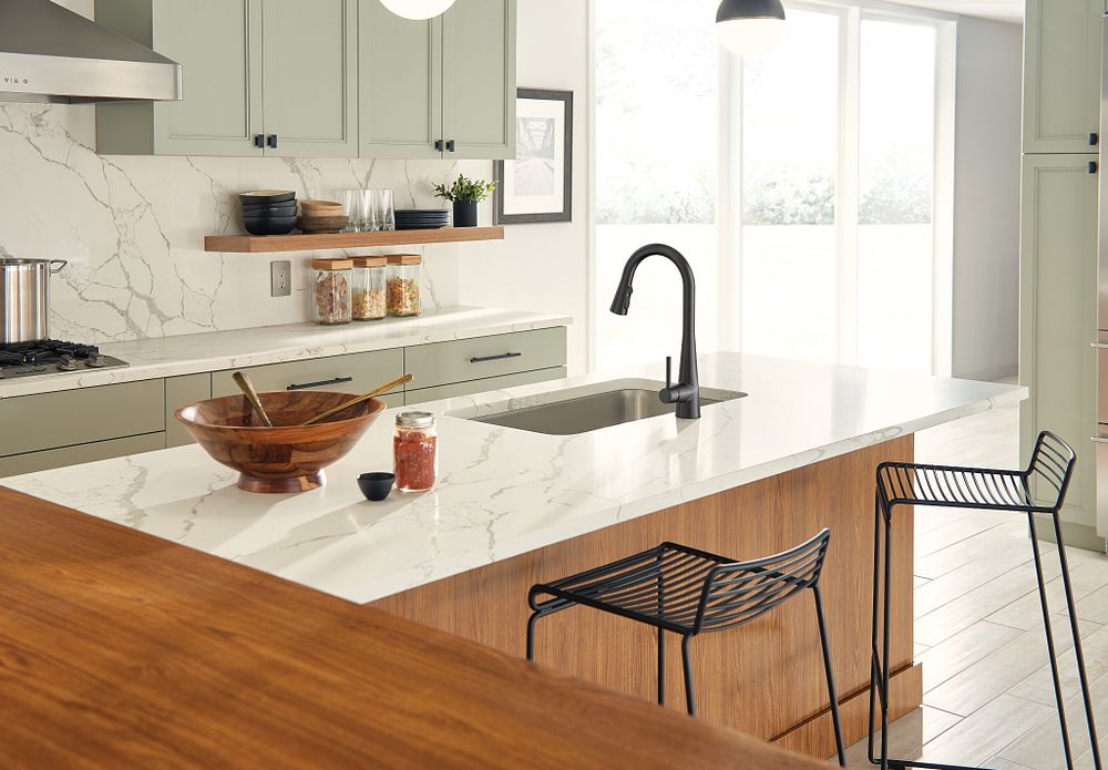Sleek One-Handle High Arc Pulldown Kitchen Faucet
