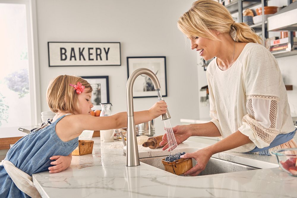 Sleek One-Handle High Arc Pulldown Kitchen Faucet