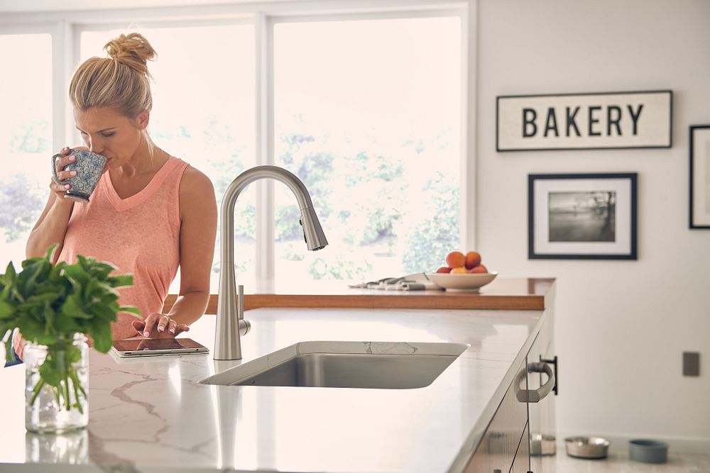 Sleek One-Handle High Arc Pulldown Kitchen Faucet