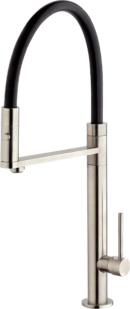 LaToscana 78PW559YO Single Handle Pull-Out Kitchen Faucet with Silicone Spout – Brushed Nickel