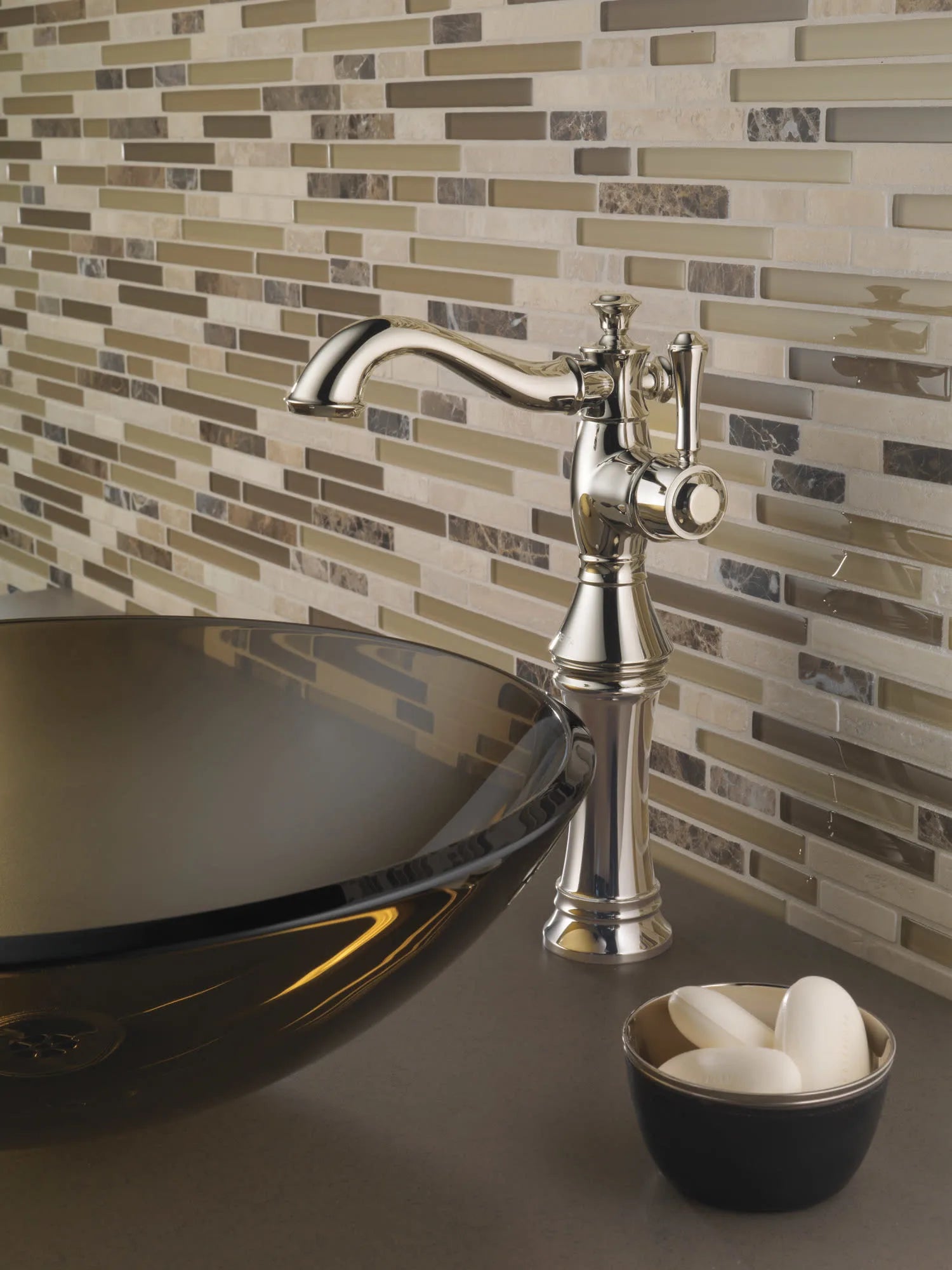 Delta Cassidy 797LF‑CZ Champagne Bronze Vessel Bathroom Faucet