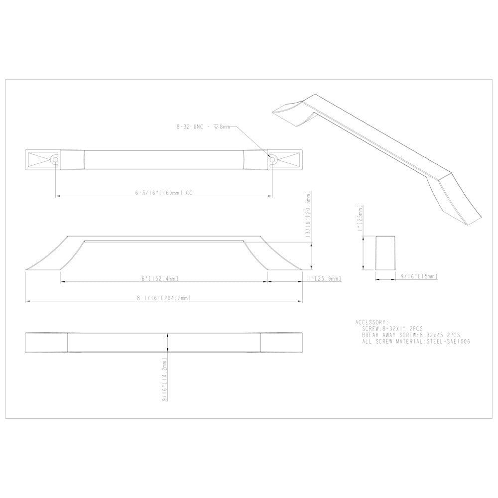 Hardware Resources 96 mm Center-to-Center Satin Nickel Square Royce Cabinet Pull