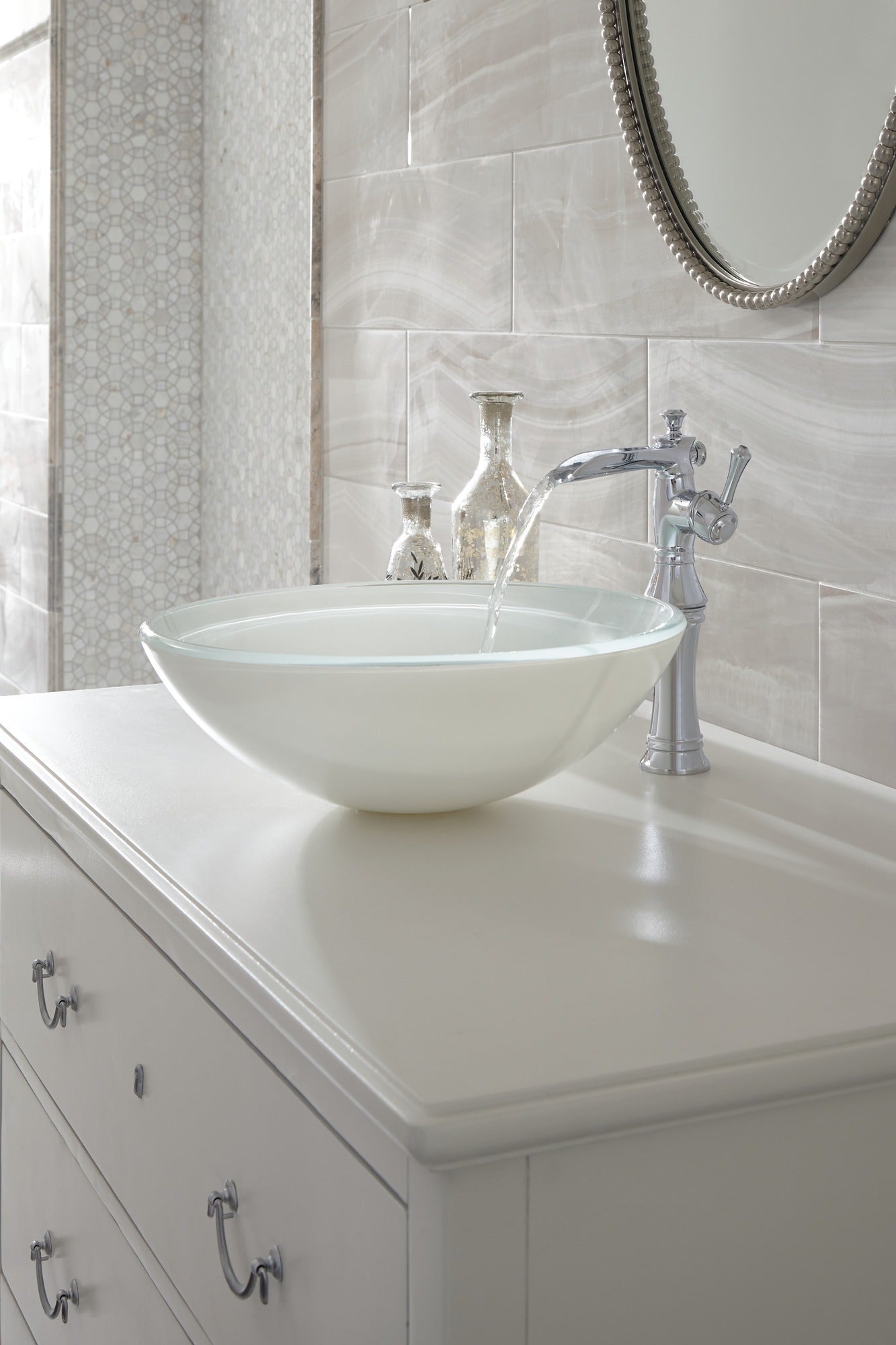 Delta Cassidy® Single Handle Channel Vessel Bathroom Faucet