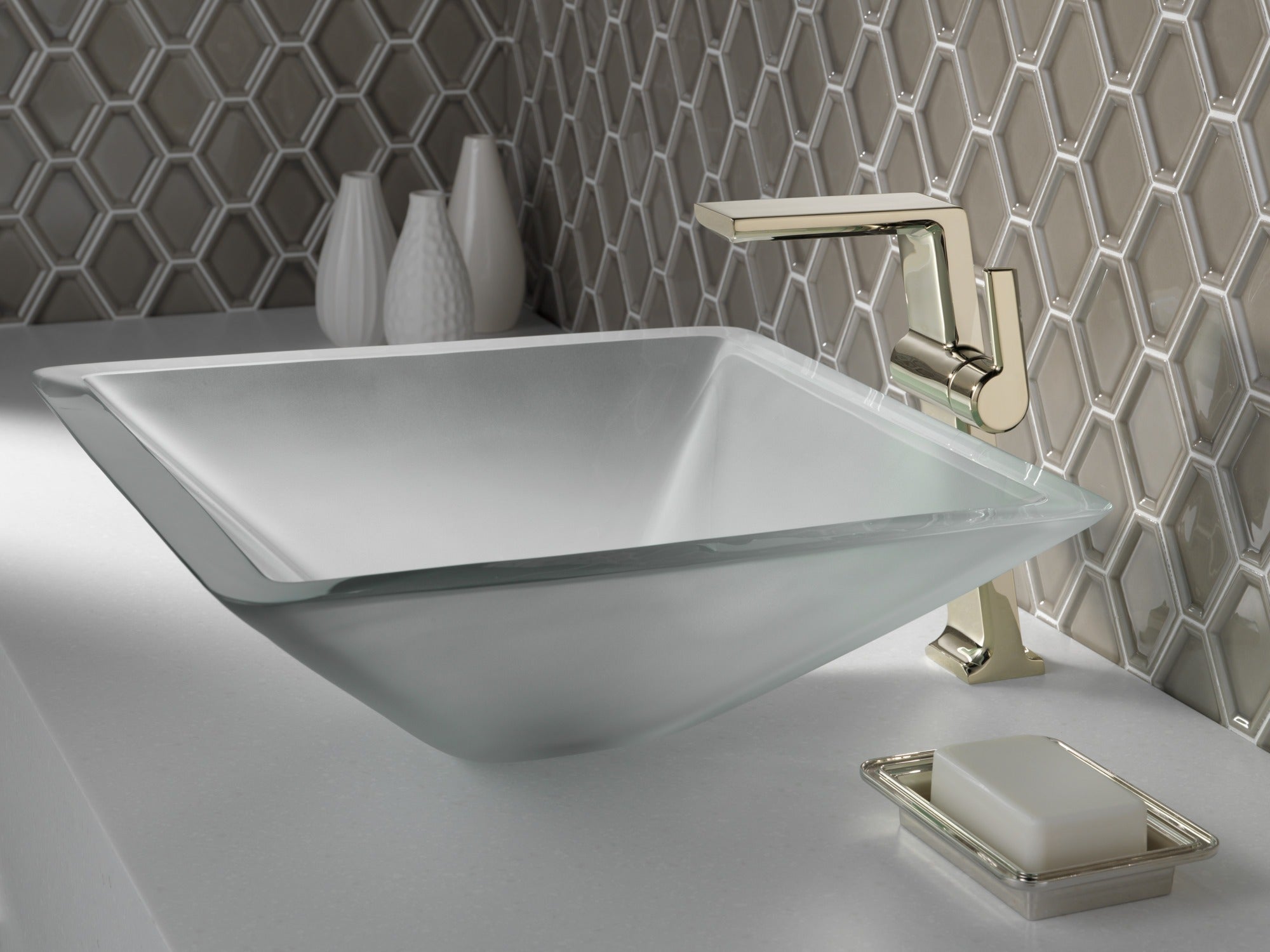 Delta Pivotal® Single Handle Vessel Bathroom Faucet