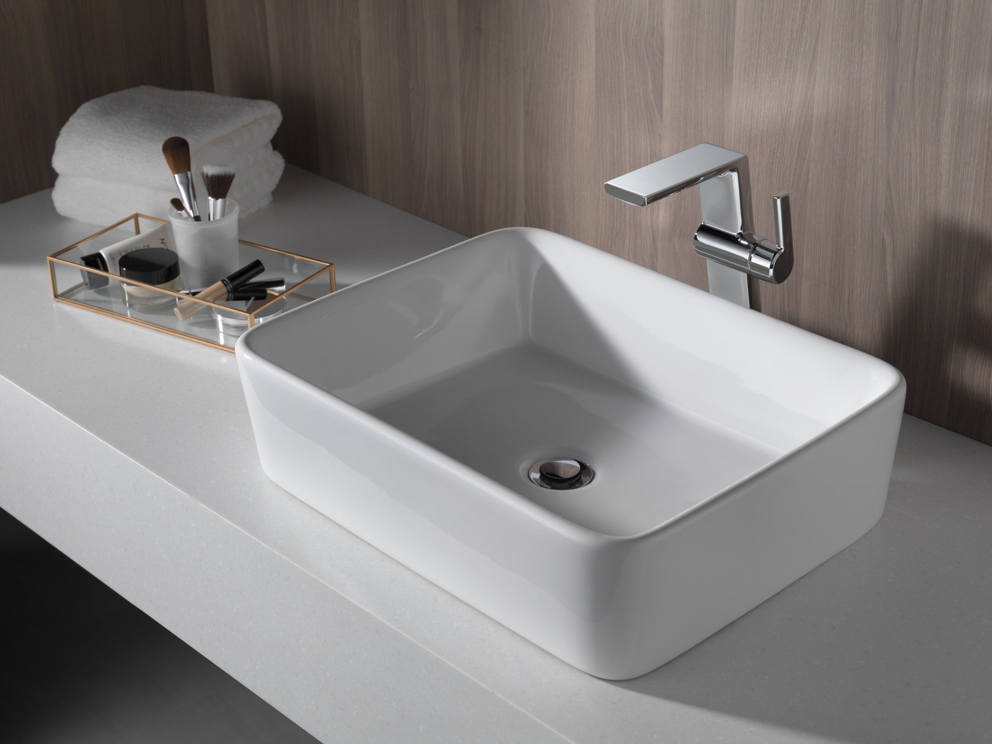 Delta Pivotal® Single Handle Vessel Bathroom Faucet