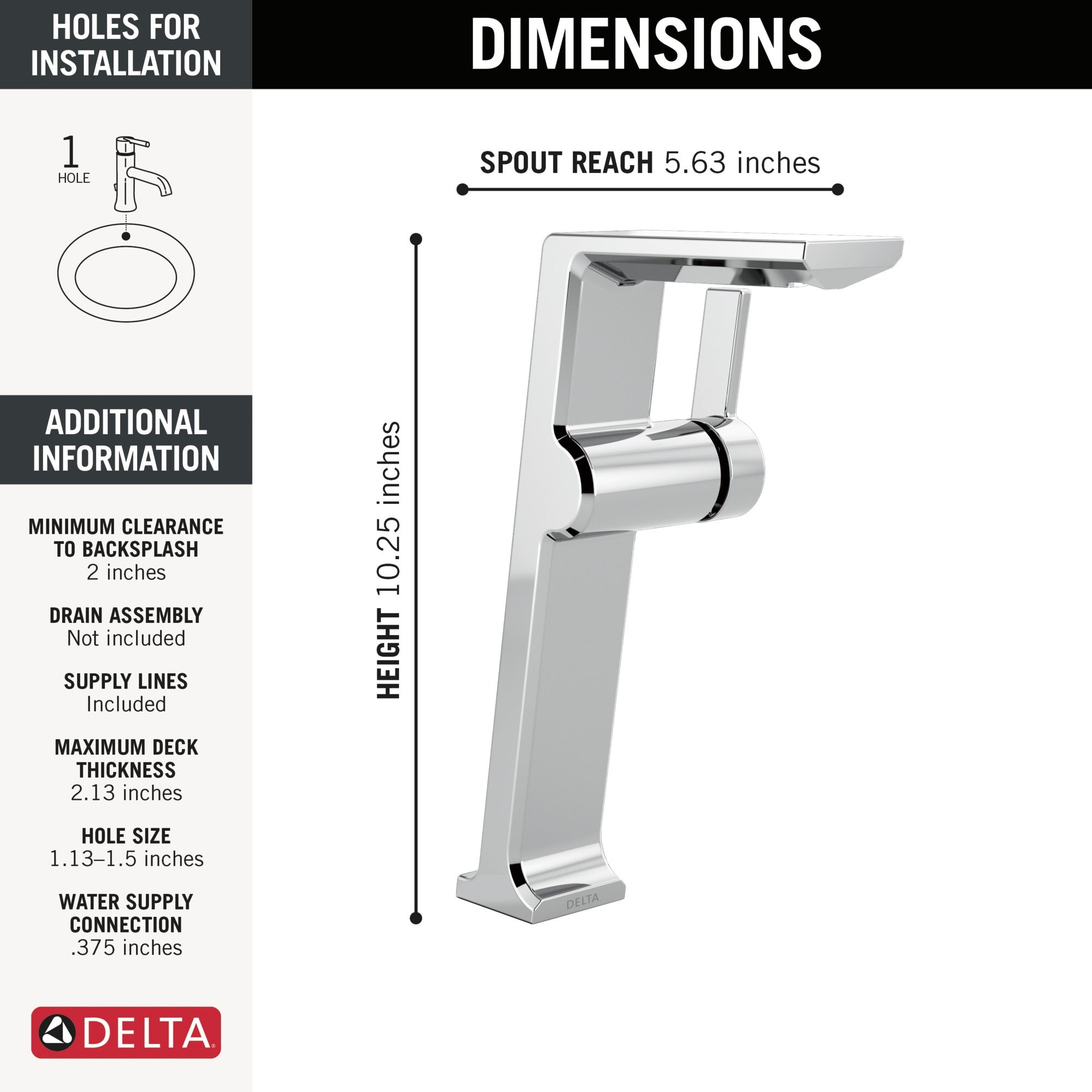 Delta Pivotal® Single Handle Vessel Bathroom Faucet
