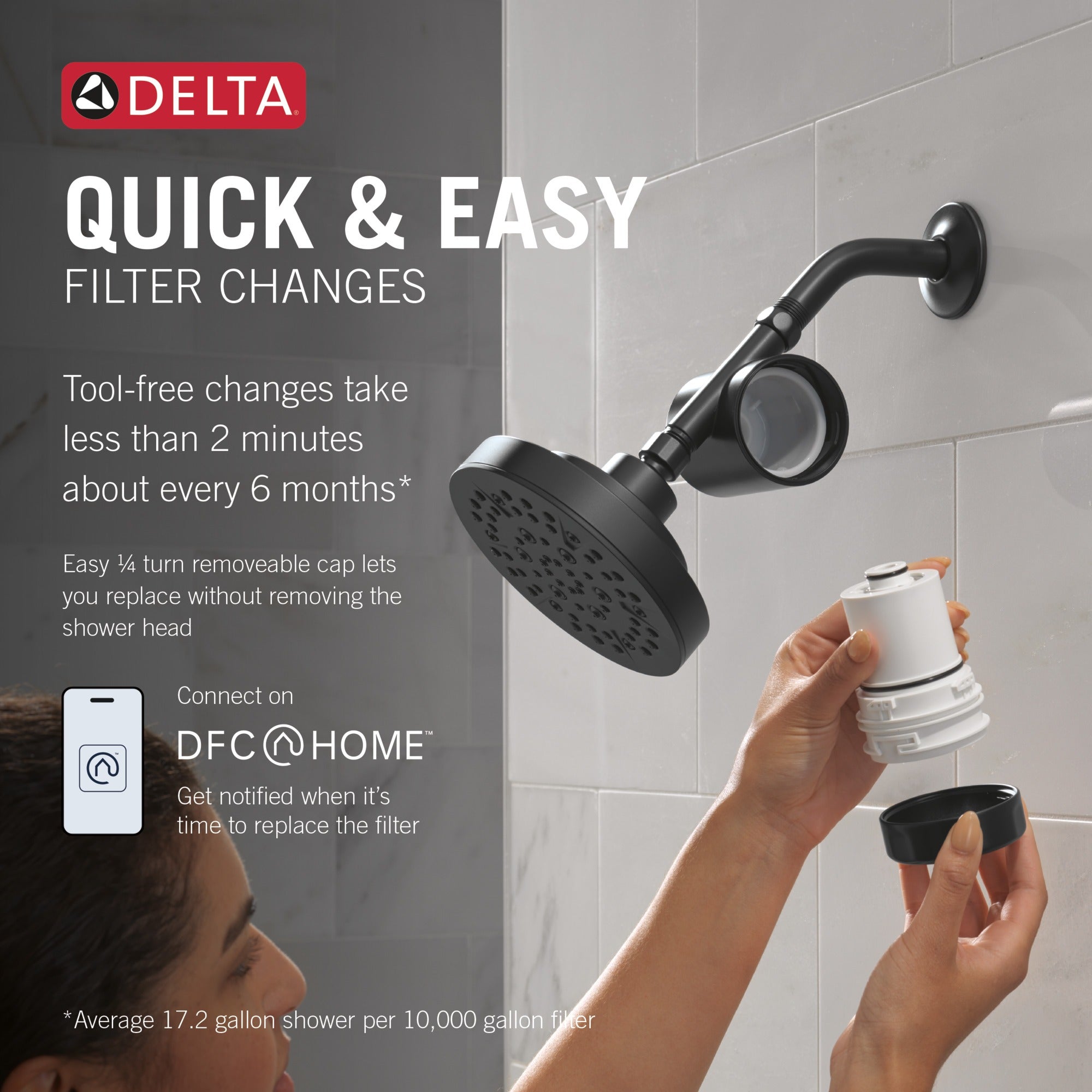 Delta Clarifi™ Standard Shower Filter Attachment