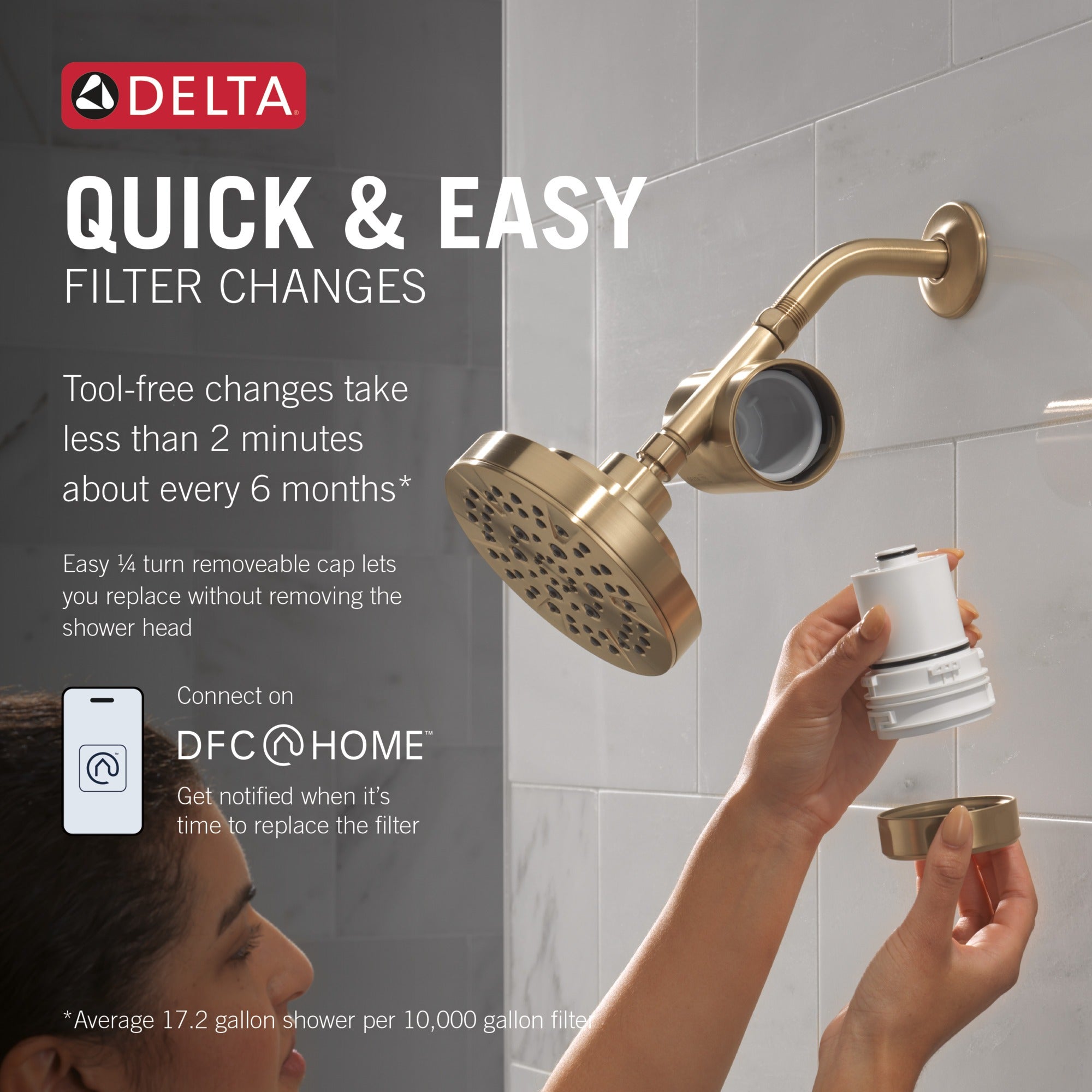 Delta Clarifi™ Standard Shower Filter Attachment