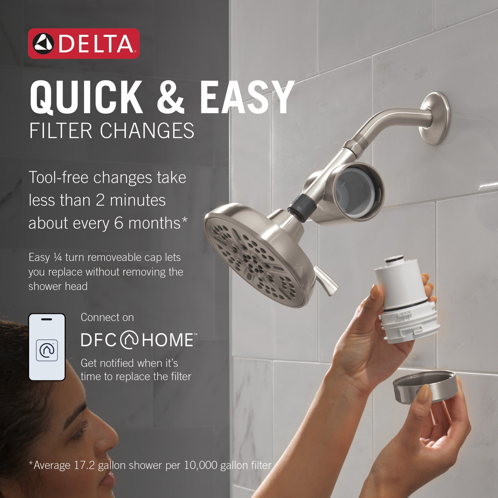 Delta Clarifi™ Standard Shower Filter Attachment