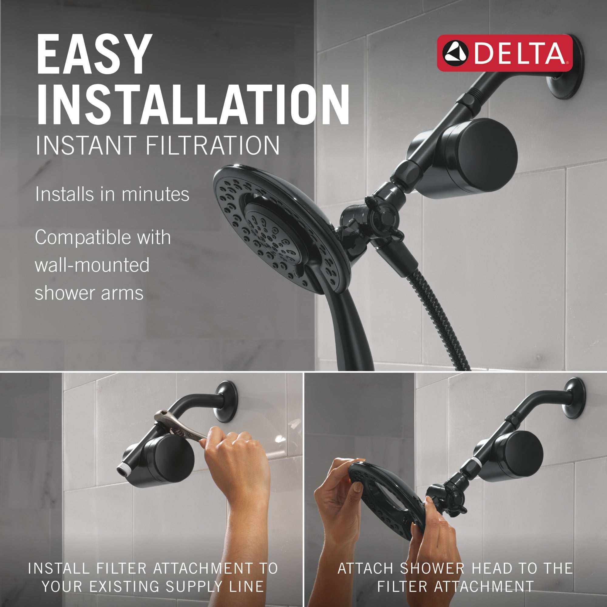 Delta Clarifi™ Shower Filter Attachment with 4-Setting In2ition®