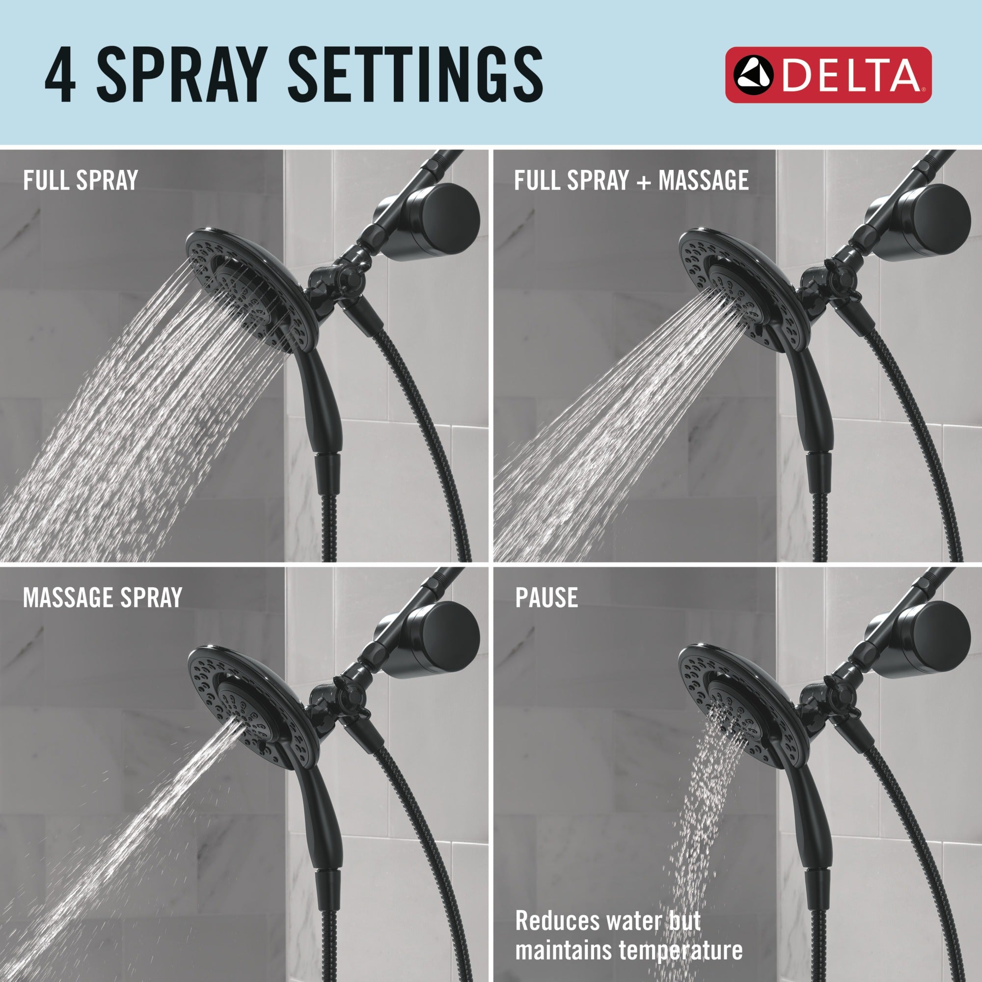 Delta Clarifi™ Shower Filter Attachment with 4-Setting In2ition®