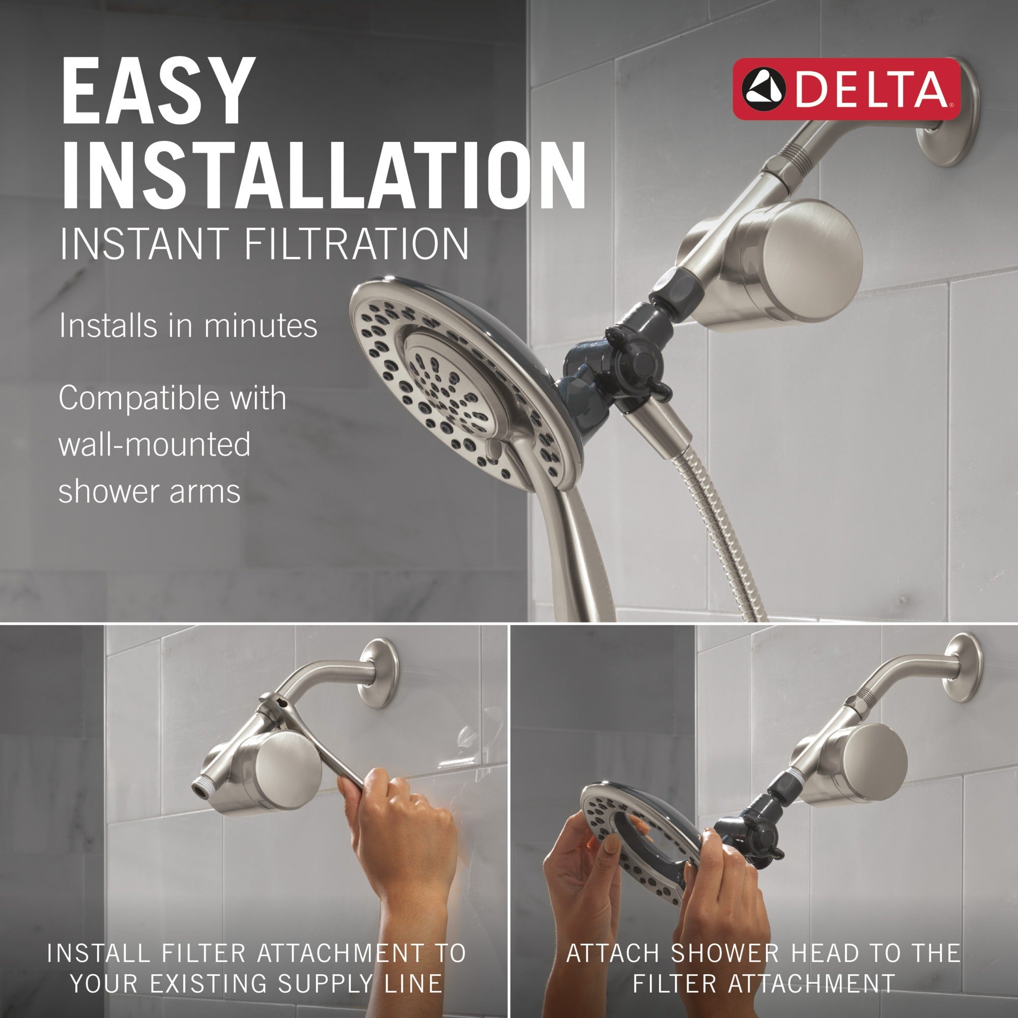 Delta Clarifi™ Shower Filter Attachment with 4-Setting In2ition®