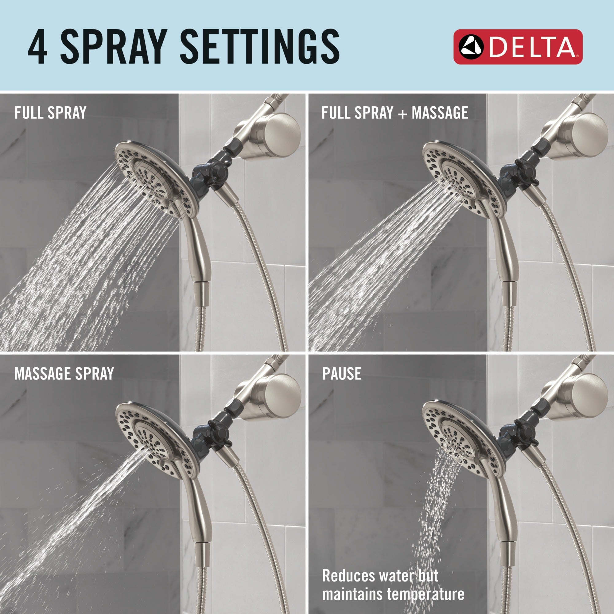 Delta Clarifi™ Shower Filter Attachment with 4-Setting In2ition®