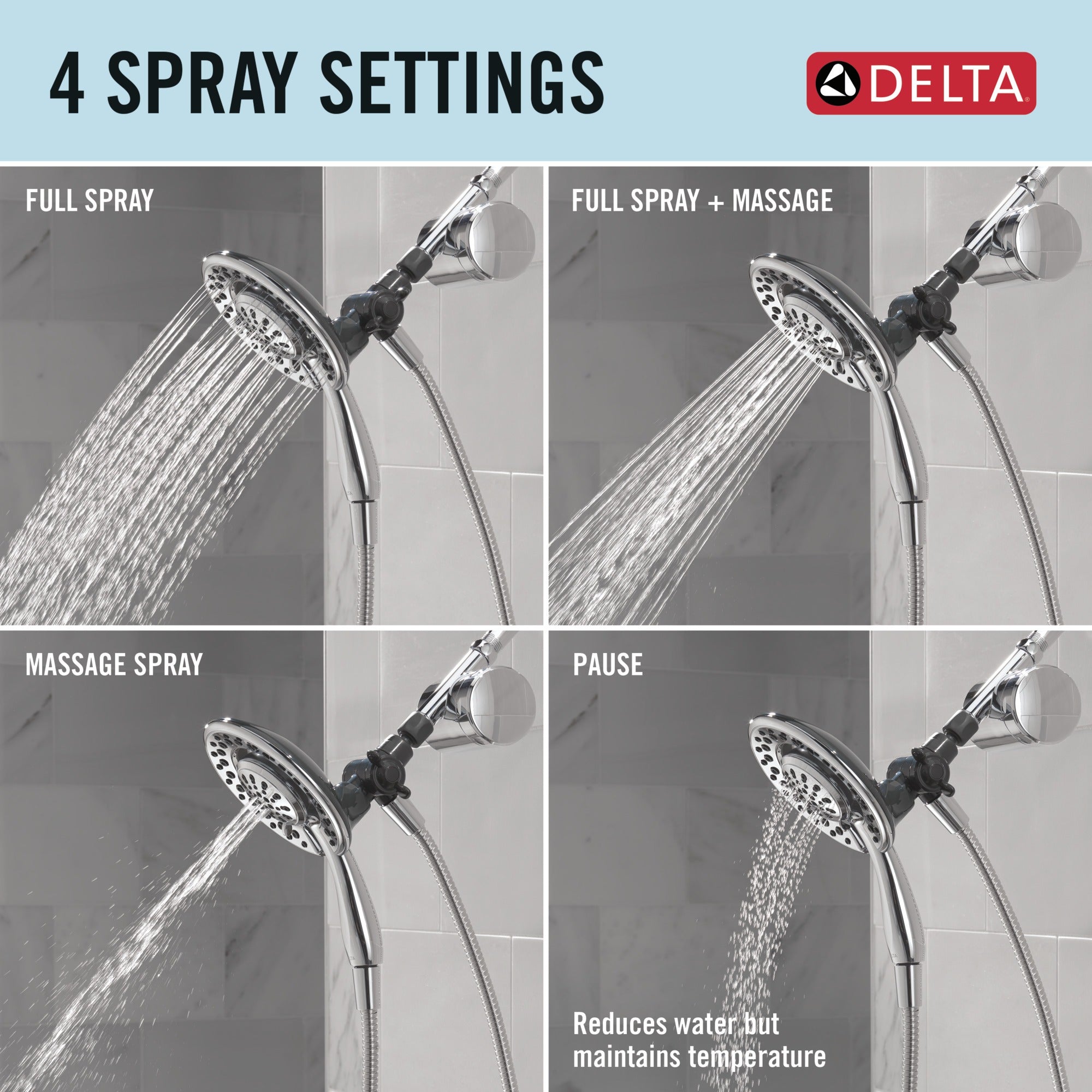 Delta Clarifi™ Shower Filter Attachment with 4-Setting In2ition®