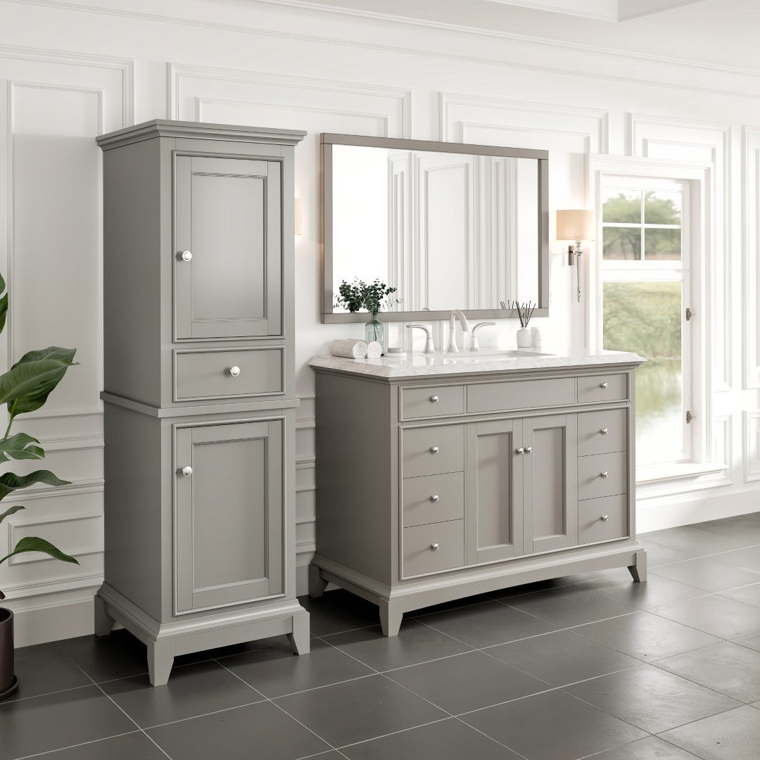 Eviva Elite Stamford 21 in. W x 18 in. D Freestanding Linen Cabinet