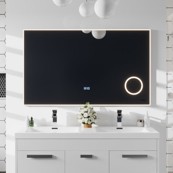 Eviva Illuminate LED Bathroom Mirror – Chrome Aluminum Frame (EVMR550 Series)