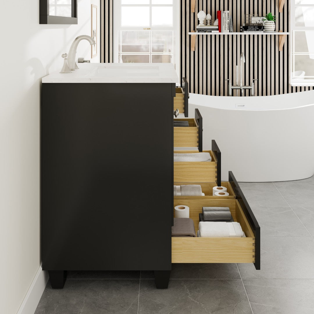 Eviva Acclaim Bath Vanity with Counter Top and Undermount Porcelain Sink (24"-30")