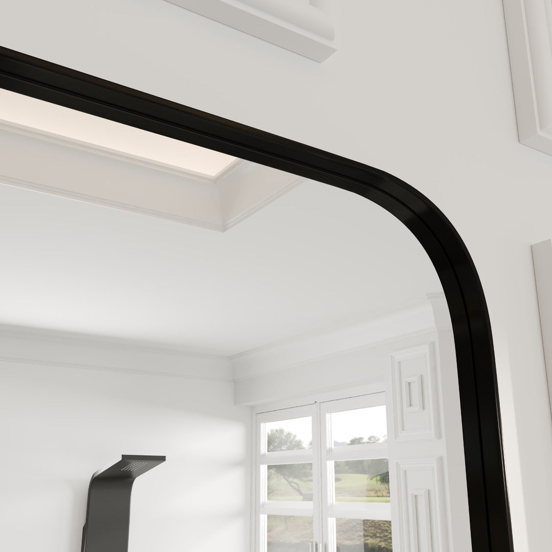 Eviva Harmony Black Metal Framed Mirror