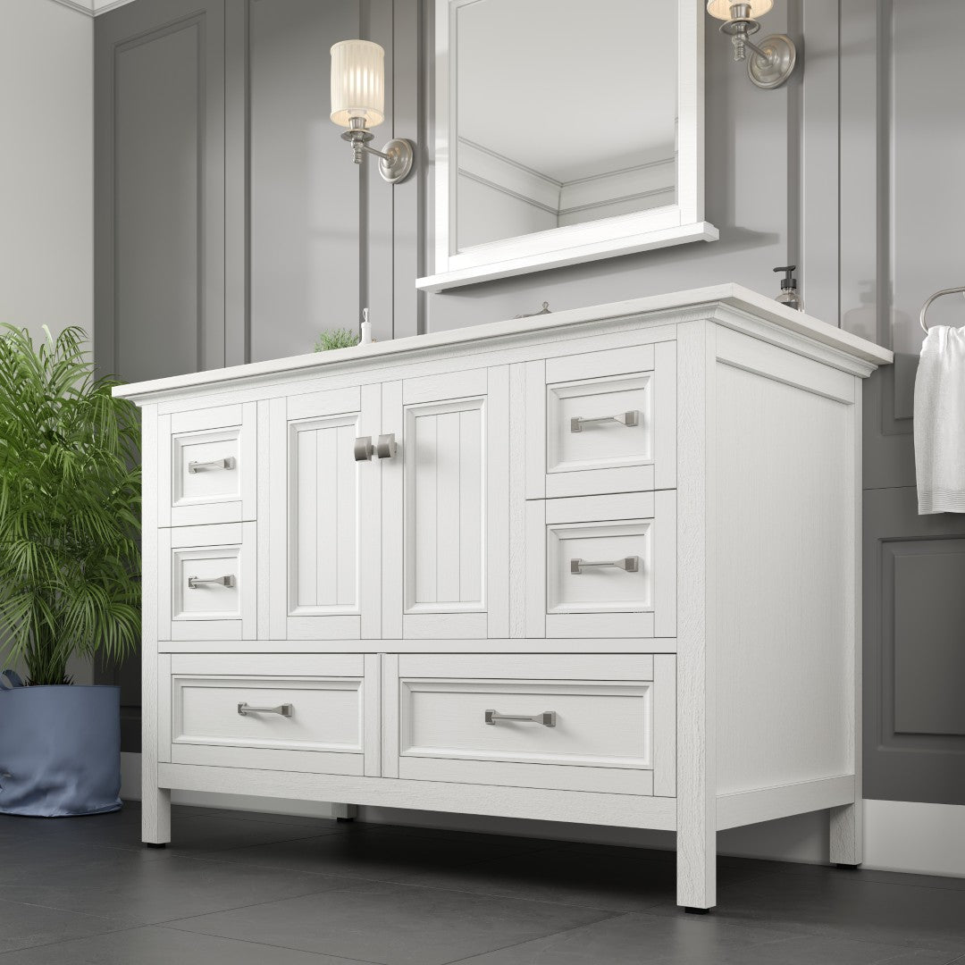 Eviva Britney Bath Vanity with Carrara Quartz Top and Undermount Porcelain Sink (24"-72")