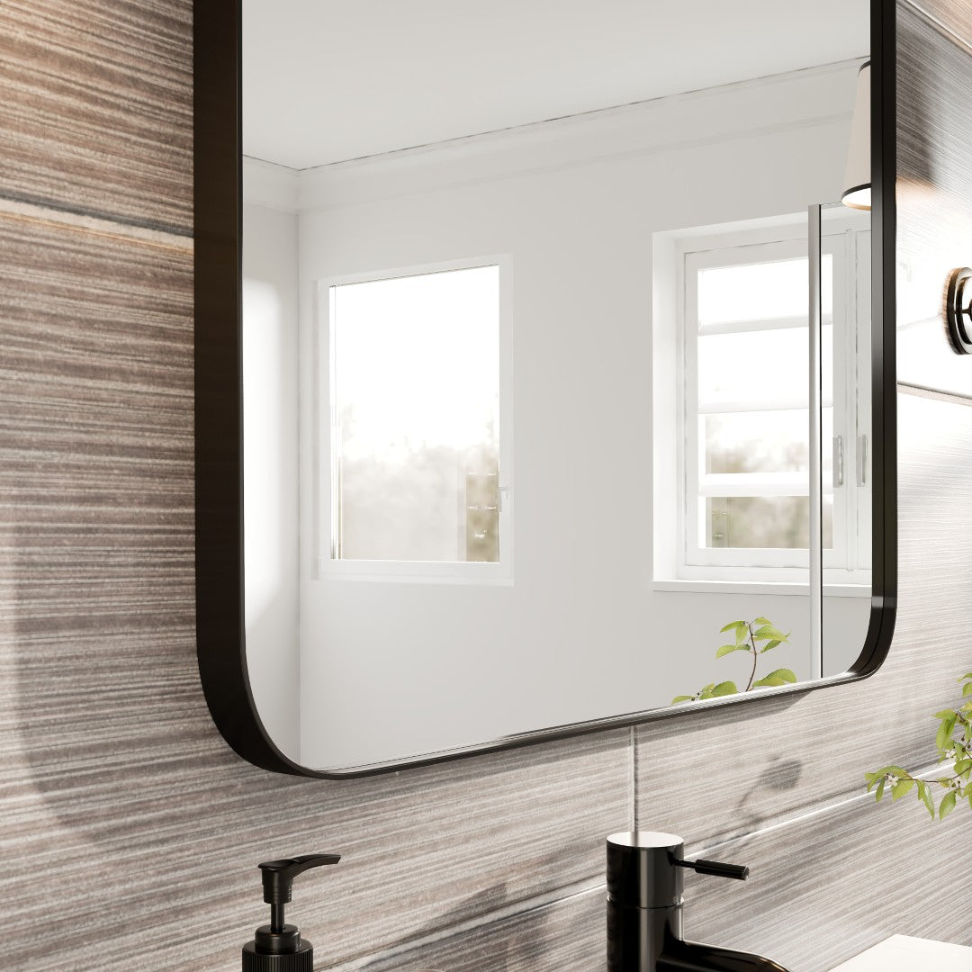 Eviva Harmony Black Metal Framed Mirror