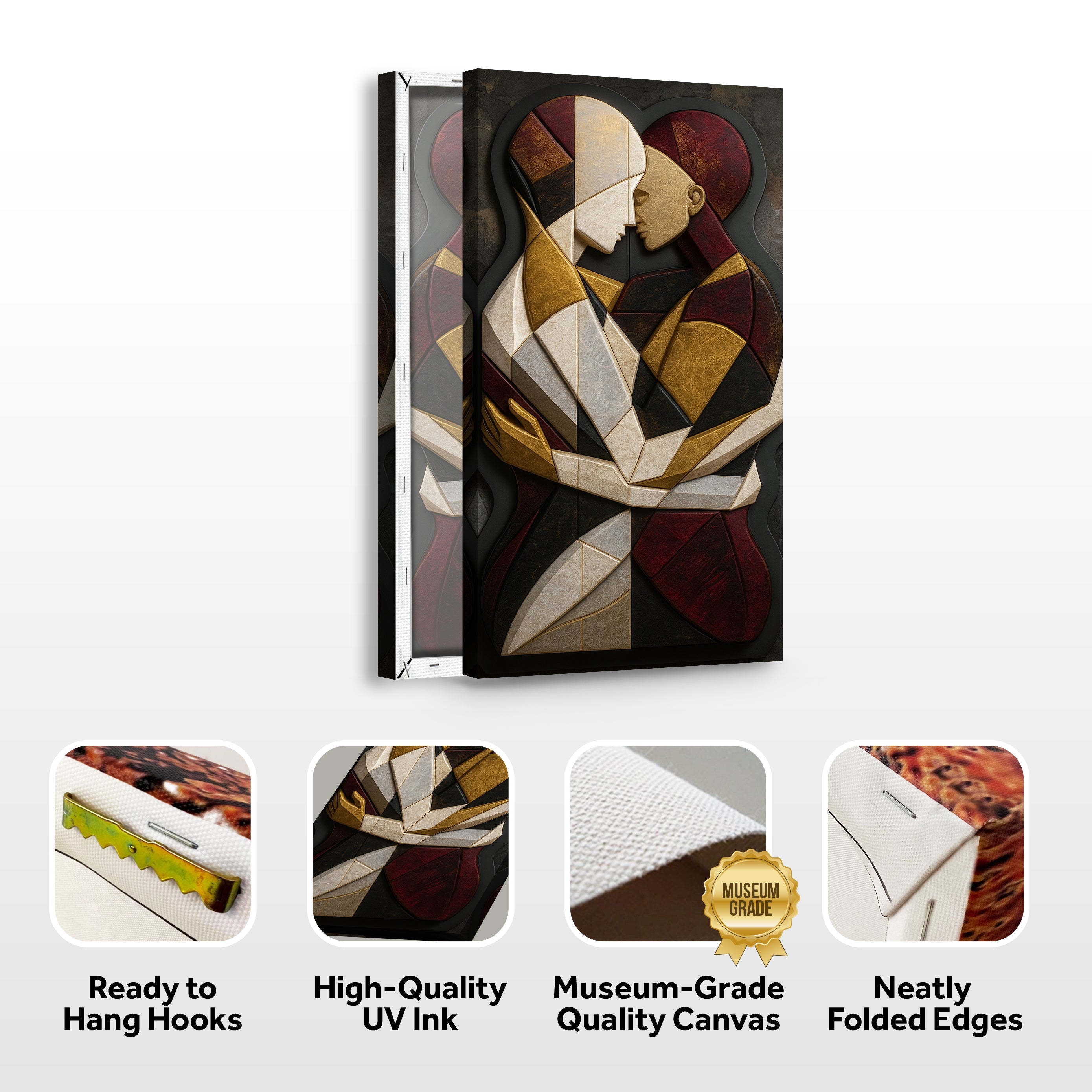 Embrace of Geometry Abstract Wall Art II