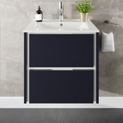 Eviva Luna Wall Mount Bath Vanity with Porcelain Top and Integrated Sink (24"-32")
