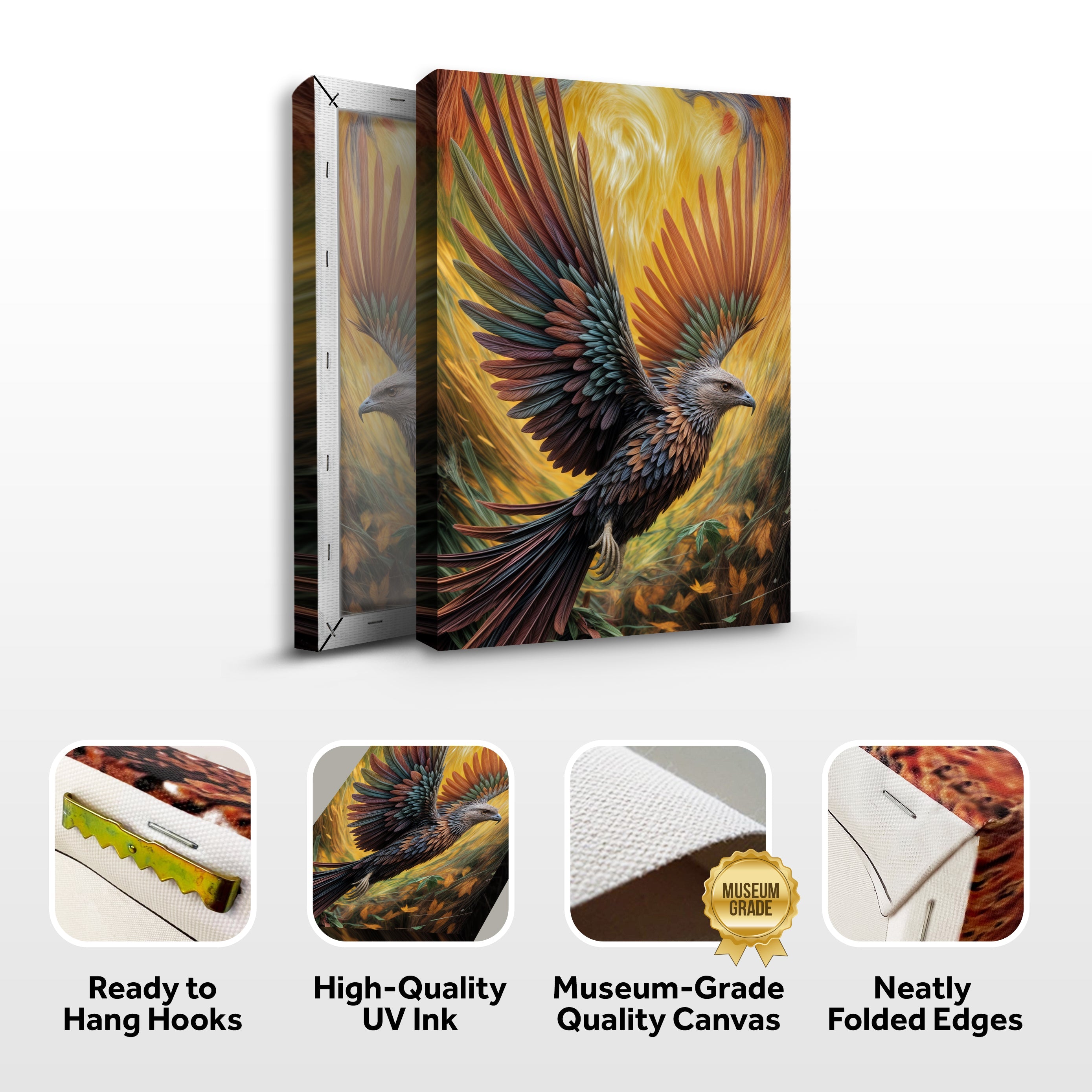 Flight Of Fancy Bird Impasto Wall Art