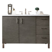 James Martin Metropolitan 48" Single Vanity in Silver Oak with 3cm Countertop