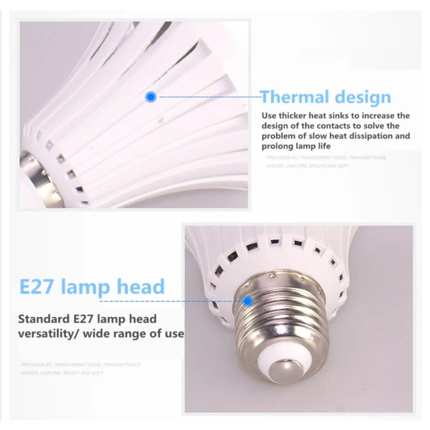 7W LED Emergency Light Bulbs - Rechargeable & Energy Saving