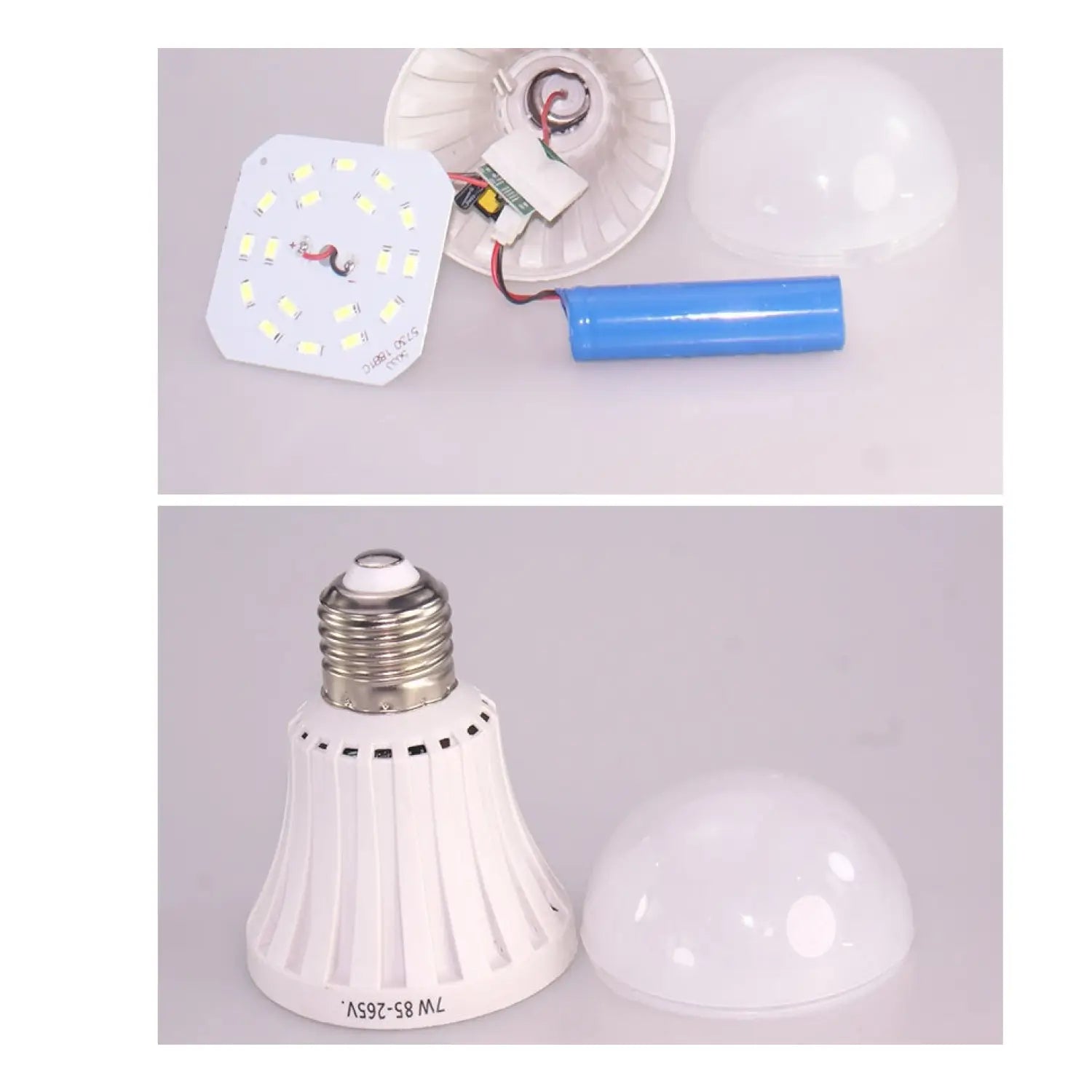 7W LED Emergency Light Bulbs - Rechargeable & Energy Saving