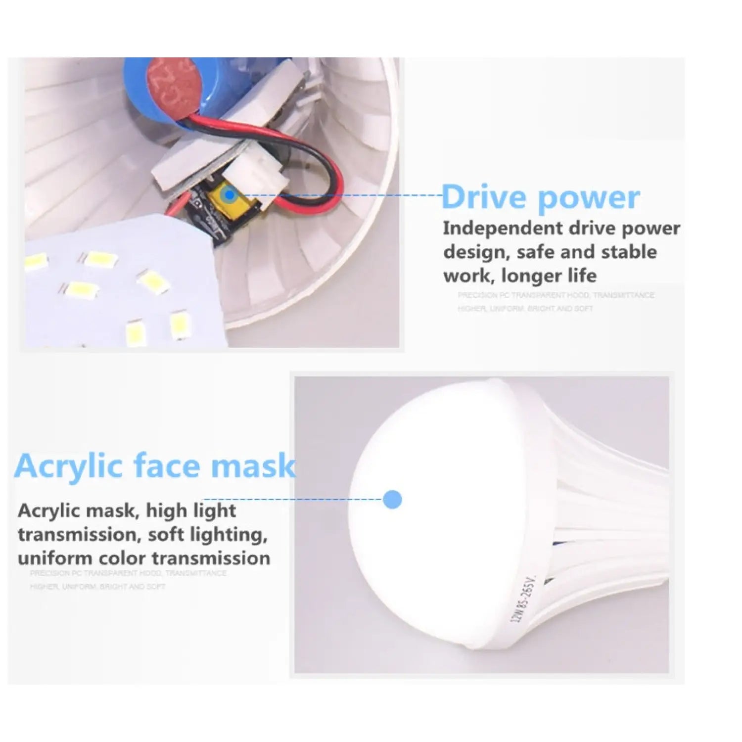 7W LED Emergency Light Bulbs - Rechargeable & Energy Saving